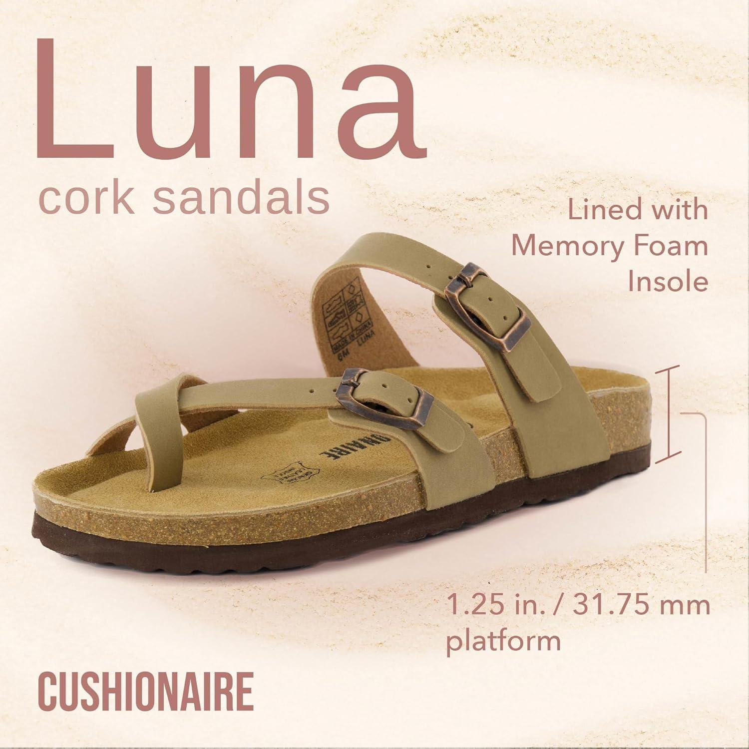image:imageCUSHIONAIRE Luna Sandale glissanteFemmeTaupe Beige