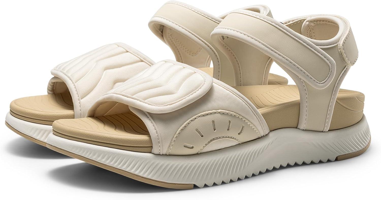 image:imageDREAM PAIRS Sandales Athltiques pour Femmes Confortable et Antidrapantes Sandale de Extrieur Pratique DWUMST2507Beige