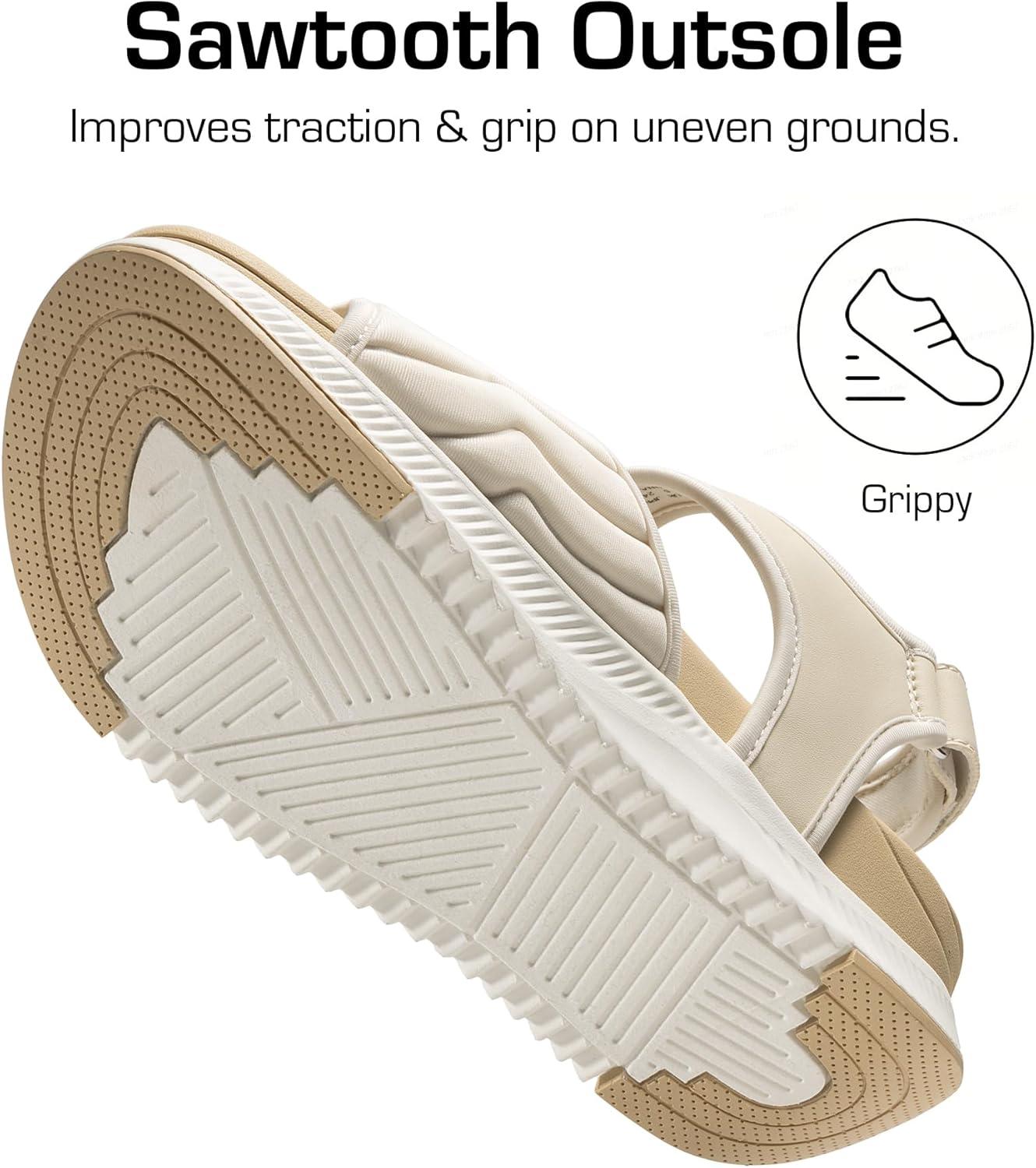 image:imageDREAM PAIRS Sandales Athltiques pour Femmes Confortable et Antidrapantes Sandale de Extrieur Pratique DWUMST2507Beige