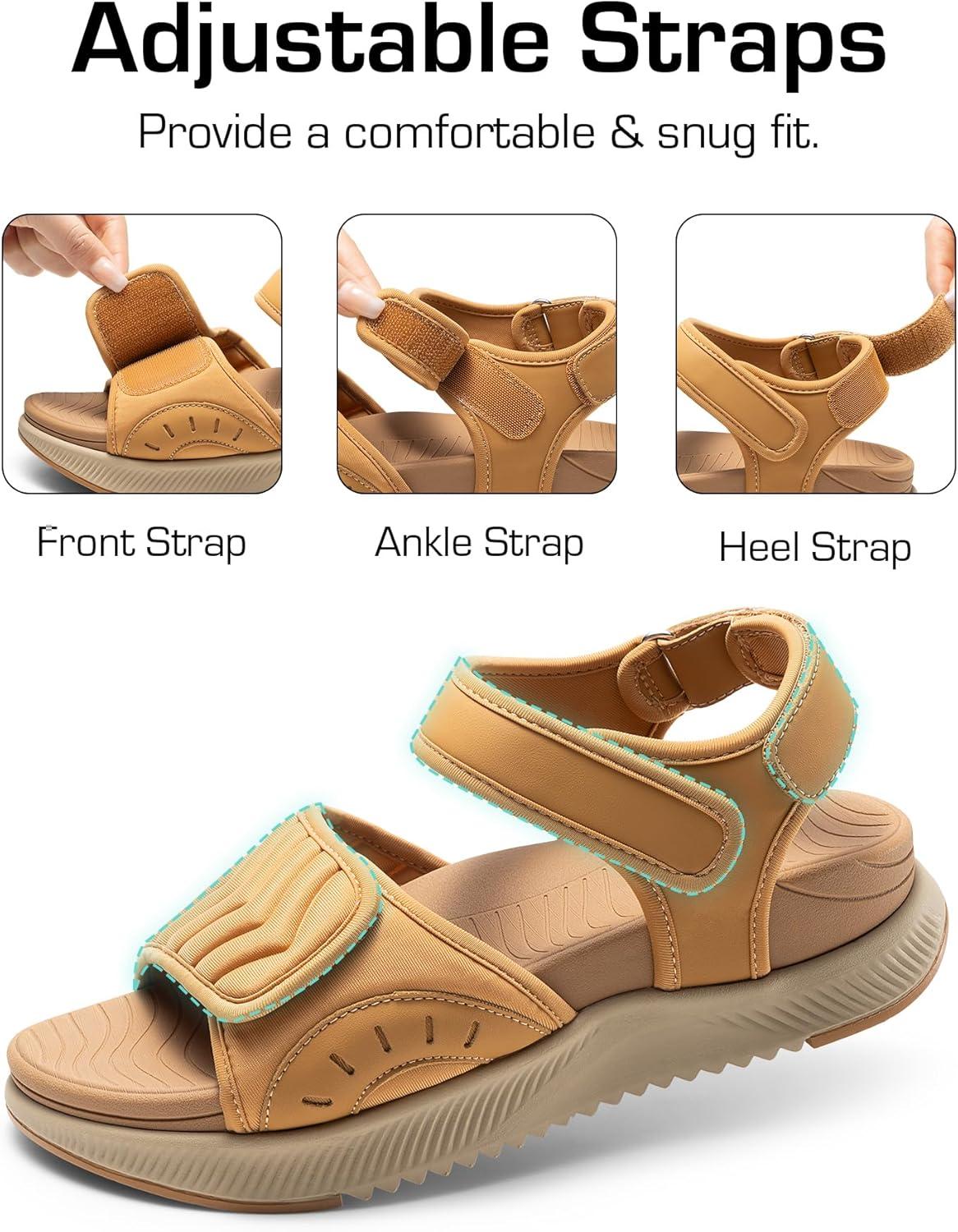 image:imageDREAM PAIRS Sandales Athltiques pour Femmes Confortable et Antidrapantes Sandale de Extrieur Pratique DWUMST2507Brun