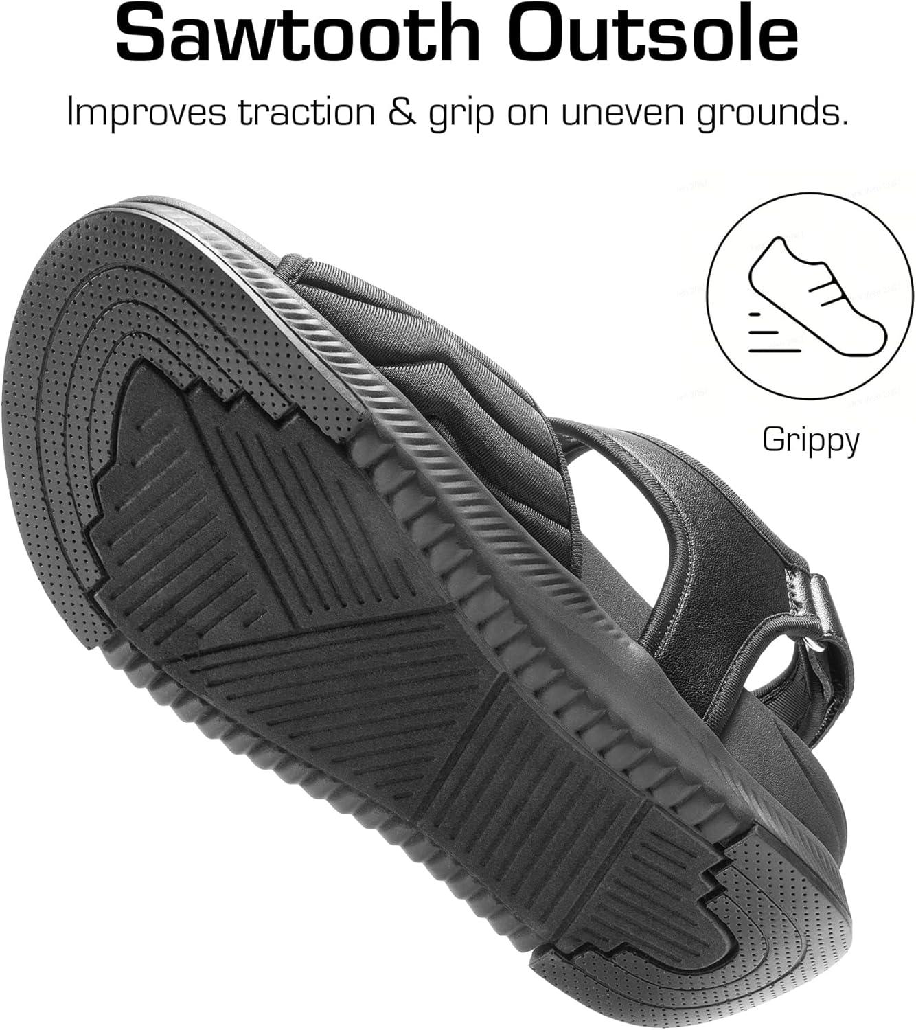 image:imageDREAM PAIRS Sandales Athltiques pour Femmes Confortable et Antidrapantes Sandale de Extrieur Pratique DWUMST2507Noir