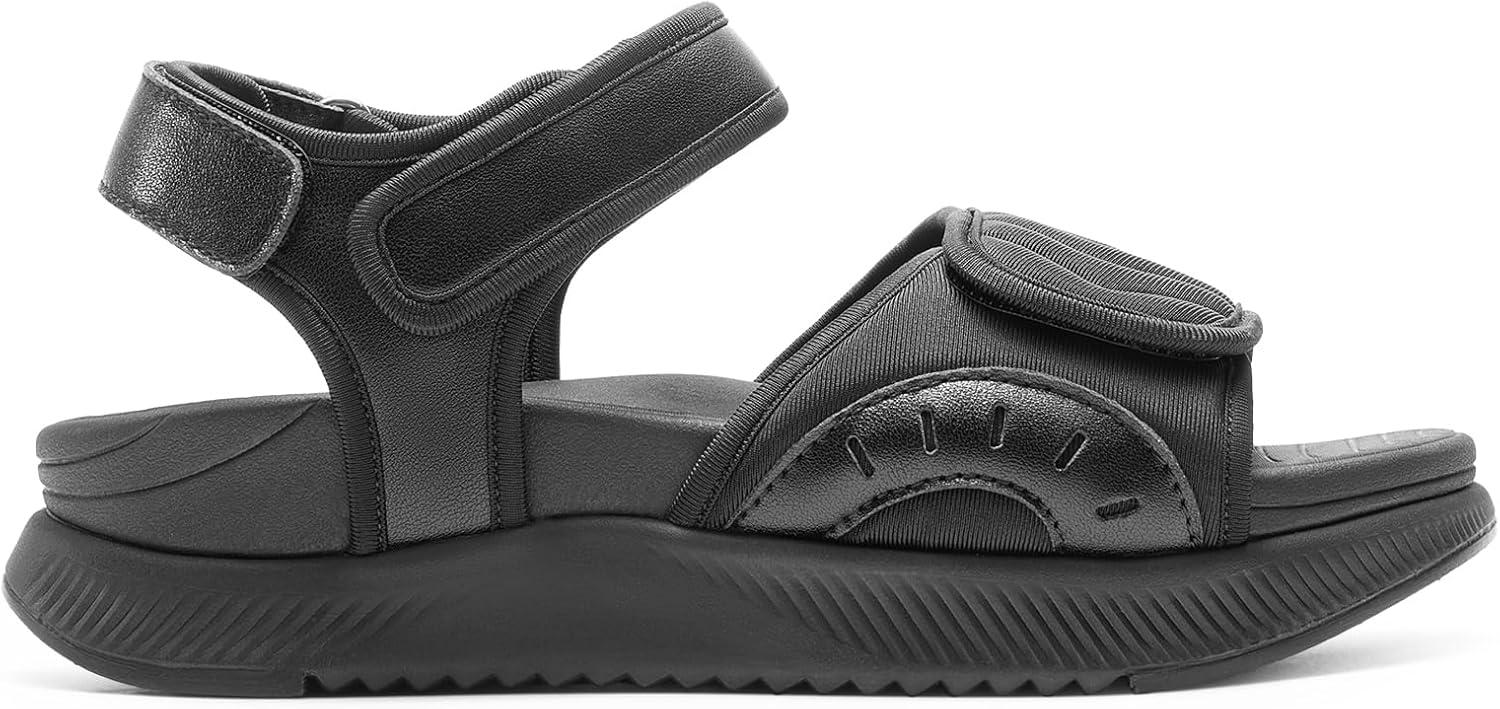 image:imageDREAM PAIRS Sandales Athltiques pour Femmes Confortable et Antidrapantes Sandale de Extrieur Pratique DWUMST2507Noir