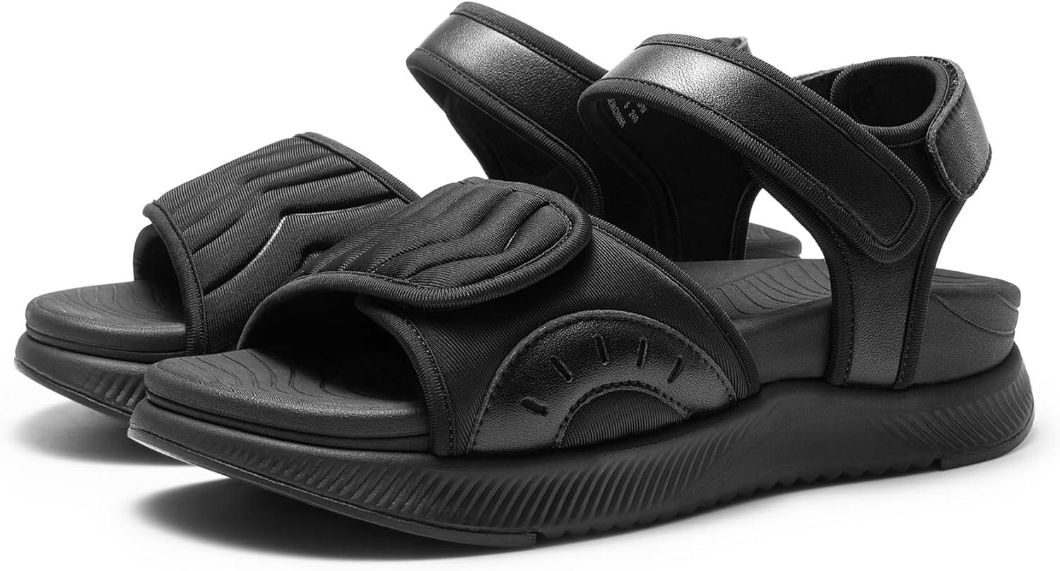 image:imageDREAM PAIRS Sandales Athltiques pour Femmes Confortable et Antidrapantes Sandale de Extrieur Pratique DWUMST2507Noir