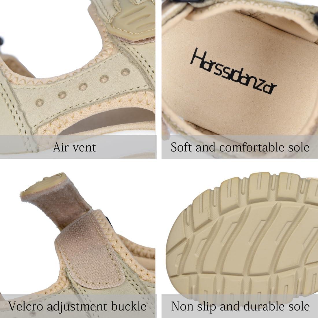 image:imageHarssidanzar Sandales en Cuir pour Femmes Randonne et Sport dExtrieur SL256EUBeige