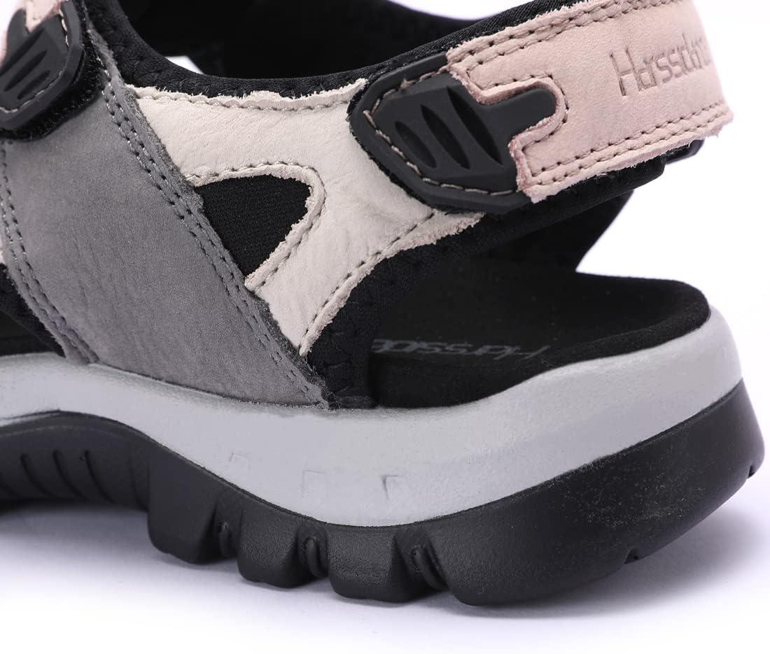 image:imageHarssidanzar Sandales en Cuir pour Femmes Randonne et Sport dExtrieur SL256EURose Noir