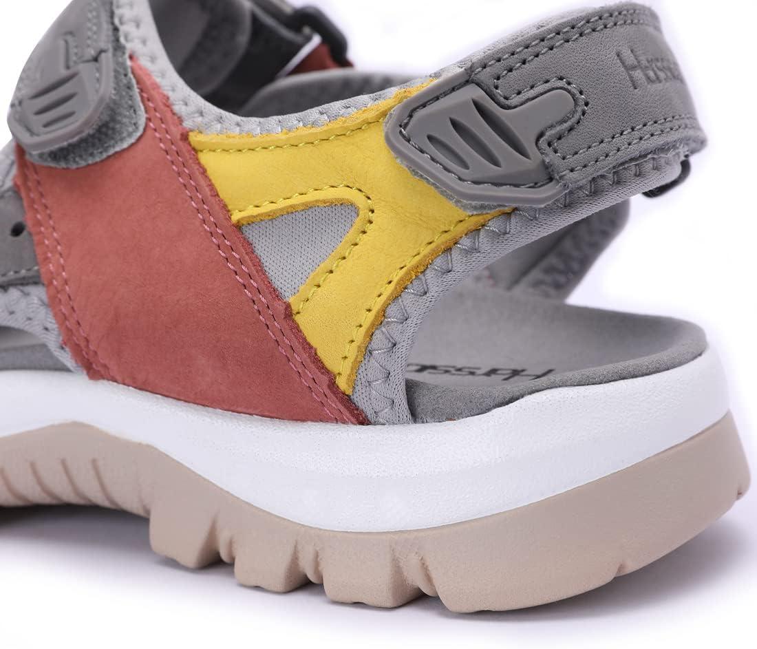 image:imageHarssidanzar Sandales en Cuir pour Femmes Randonne et Sport dExtrieur SL256EUTan Gris
