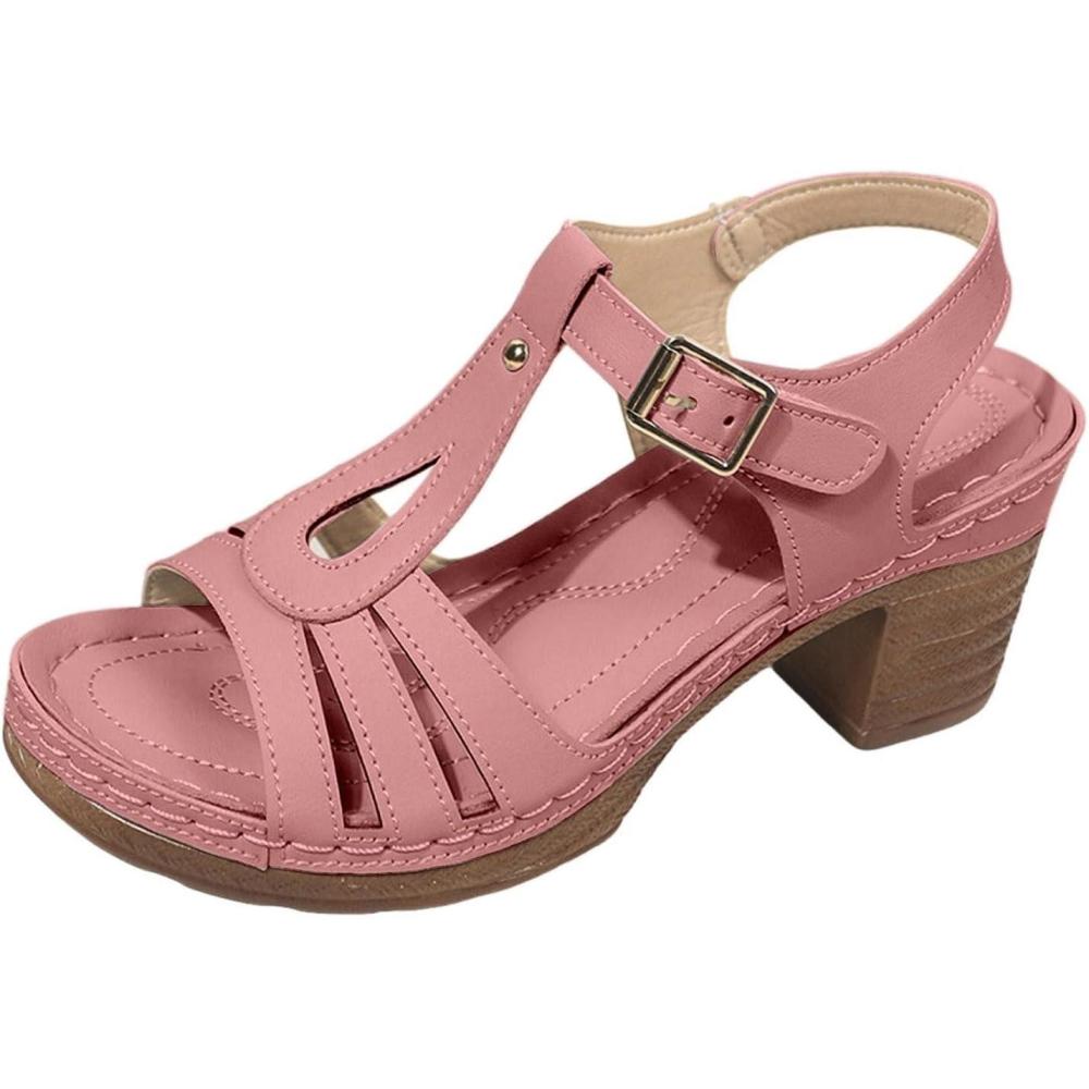image:imageChaussures Pisa pour femme avec design bride dorteils talon central confortable polyvalentes pour un usage quotidien parfaites pour le printemps et lt fermeture boucle idales pour lesRd1