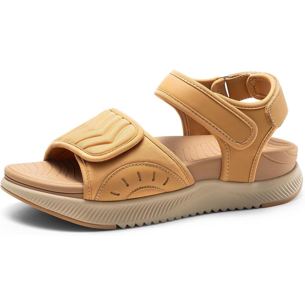 image:imageDREAM PAIRS Sandales Athltiques pour Femmes Confortable et Antidrapantes Sandale de Extrieur Pratique DWUMST2507Brun
