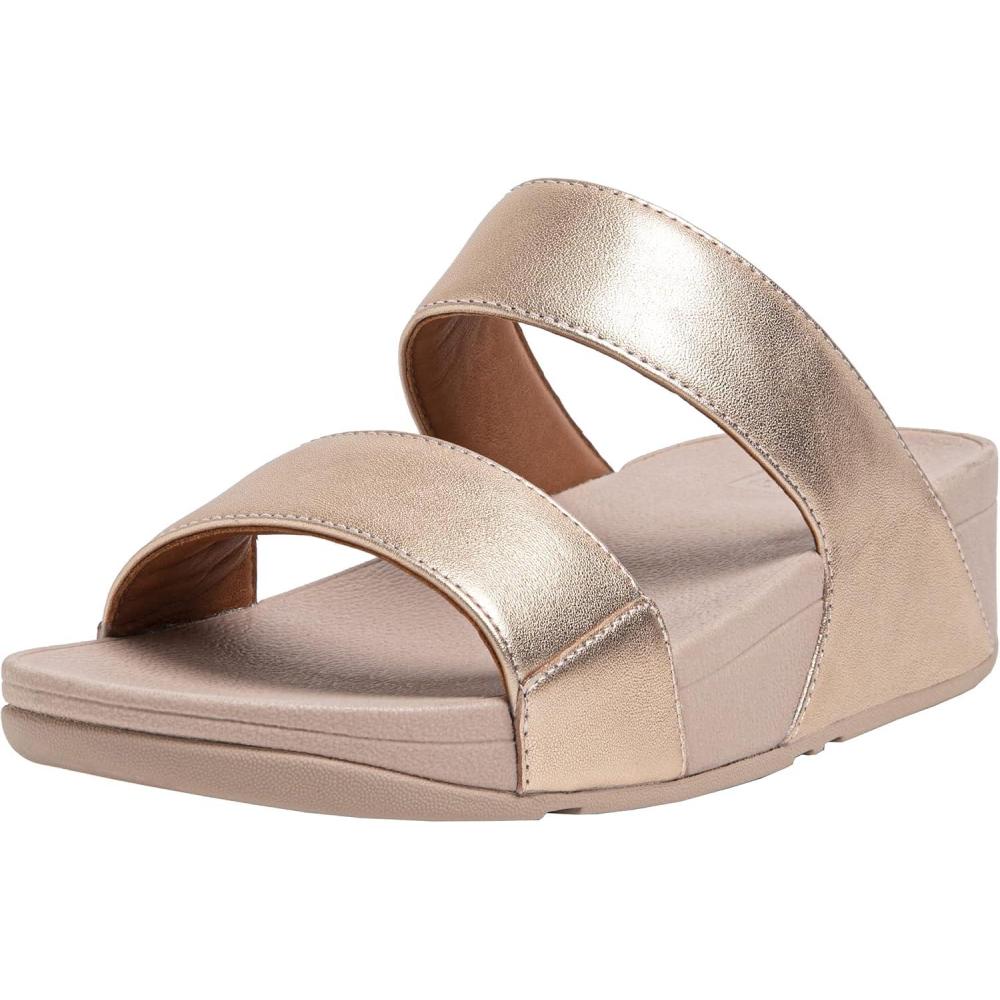 image:imageFitflop Femme Lulu Slide Sandales en cuirRose Gold