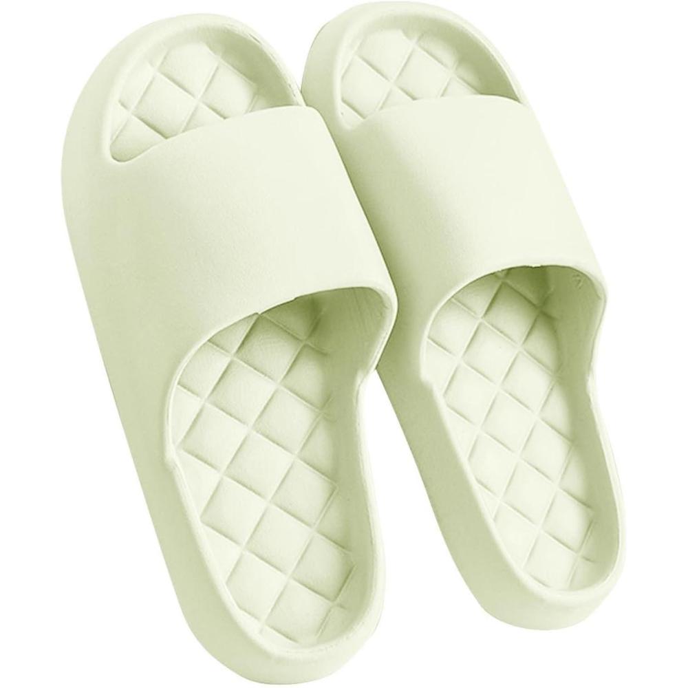 image:imageGnrique 2025 Chaussons Antidrapants pour Hommes Femmes Pantoufles de Douche Trs Lger Semelle paisse Amorti Soft Bout Ouvert Pas Cher Sandales pour Maison Jardin Salle de Bain Piscine PlageB05vert