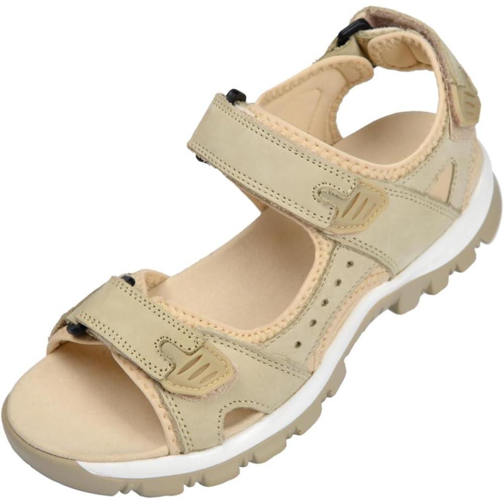 image:imageHarssidanzar Sandales en Cuir pour Femmes Randonne et Sport dExtrieur SL256EUBeige