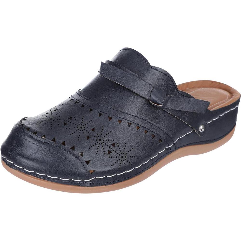 image:imageSabots de jardin pour femme Sandales fermes lavant pour femme Sandales compenses Sandales plateforme Sandales dextrieur Sandales de randonne Chaussures dt Chaussures en caoutchoucBleu