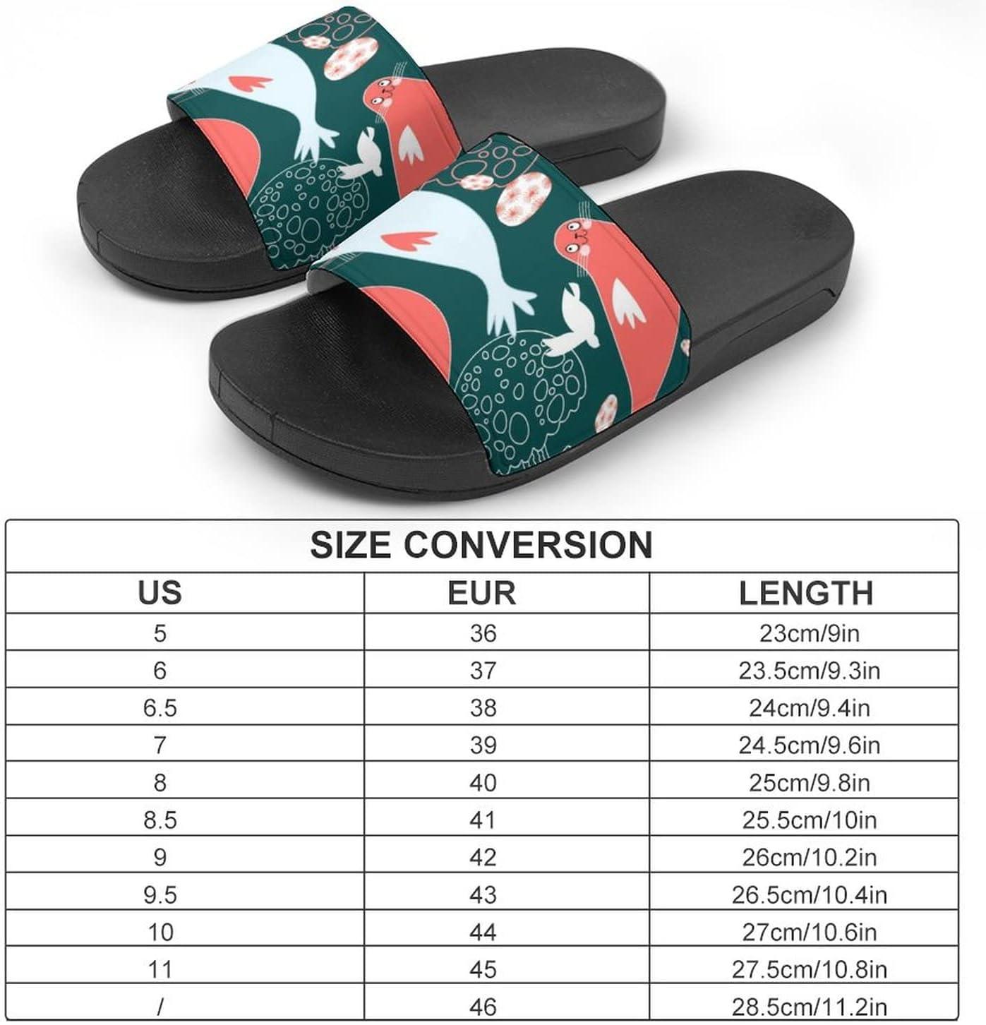 image:imageLurnise Pantoufles Pour Femmes Motif Phoques Et Mduses Shower Sandals Bathroom Slippers Home Slides For Woman