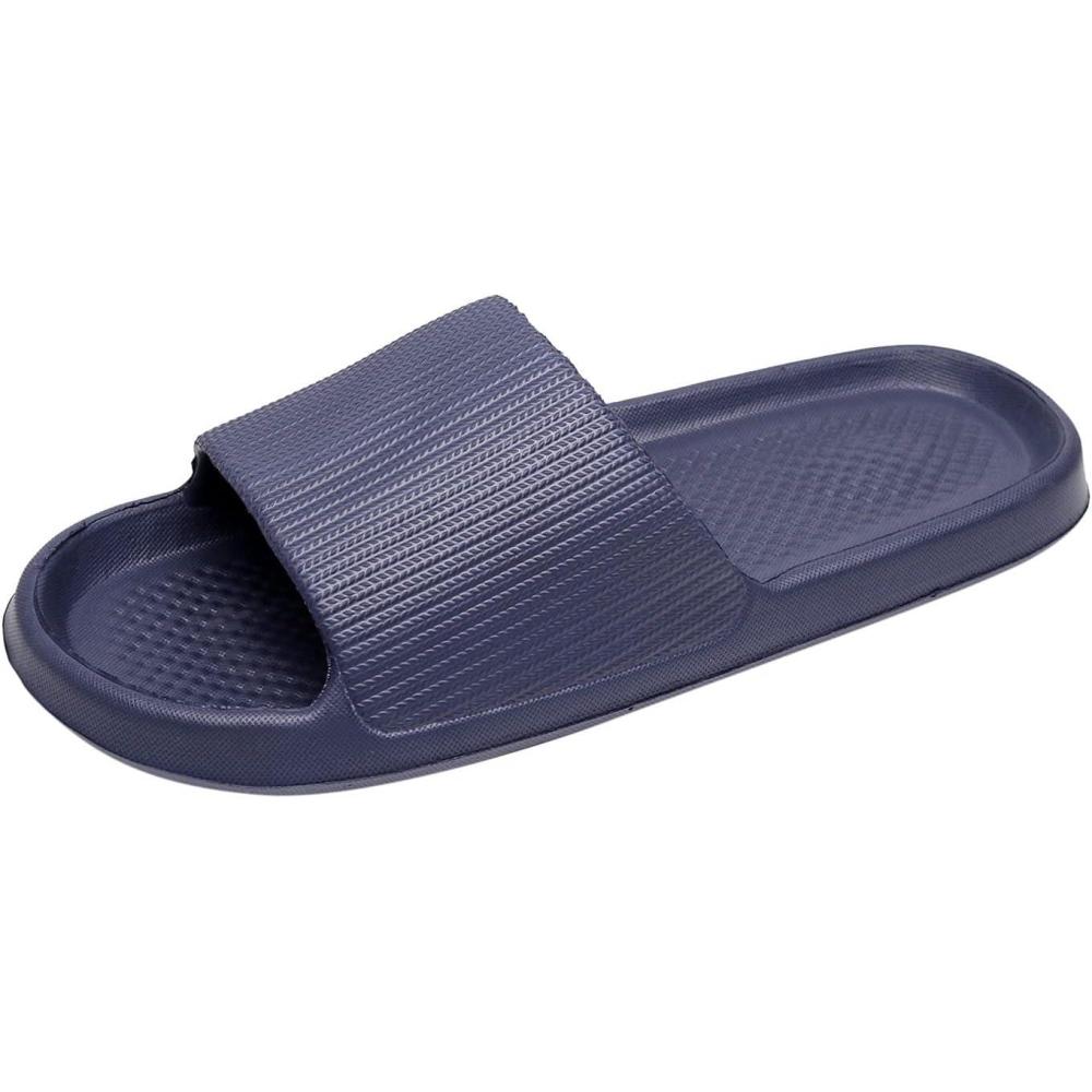 image:imageChaussons Antidrapant Homme Femme Pantoufle Confortable Claquette De Bain Couples Sandal Soft Foam Sole Chaussures De Piscine Maison Accueil Slide Pour Intrieur Et ExtrieurBleu