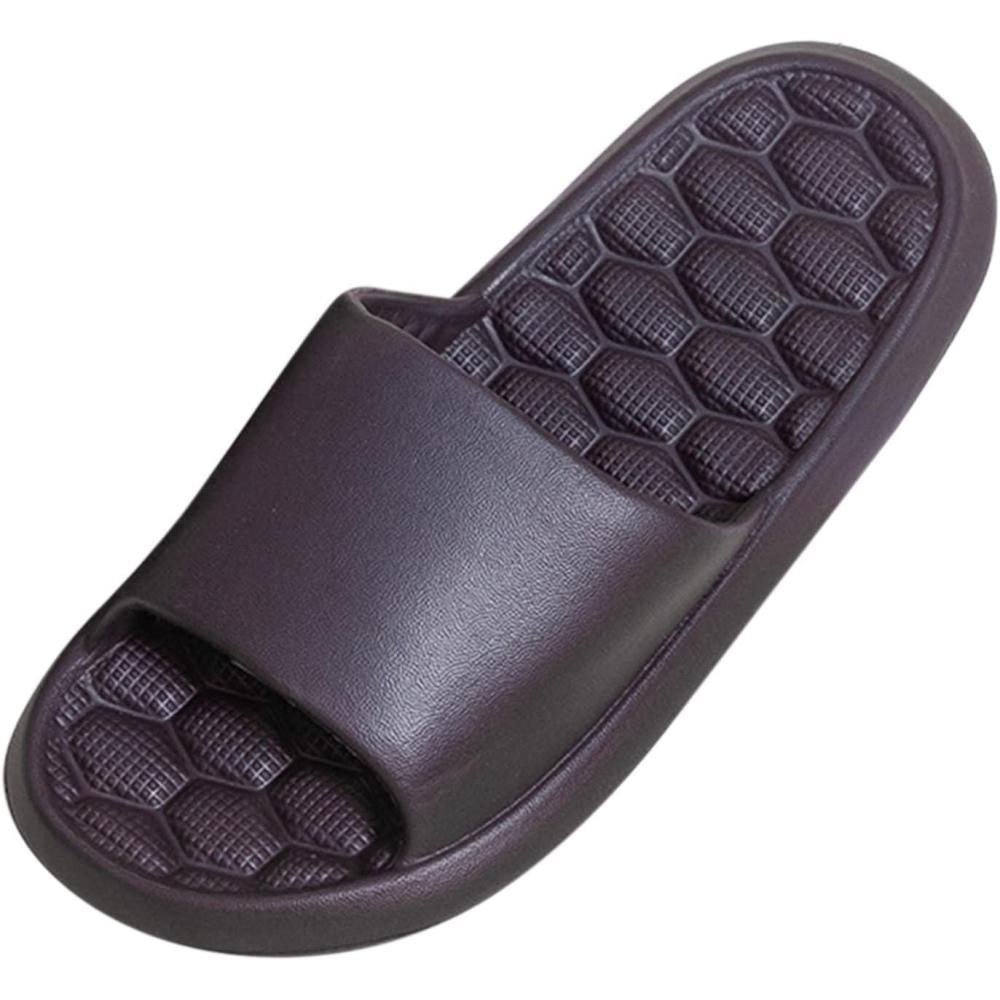 image:imageChaussons Antidrapant Homme Femme Pantoufle Couples Confortable Claquette De Bain Sandal Soft Foam Sole Chaussures De Piscine Maison Accueil Slide Pour Intrieur Et ExtrieurNoir