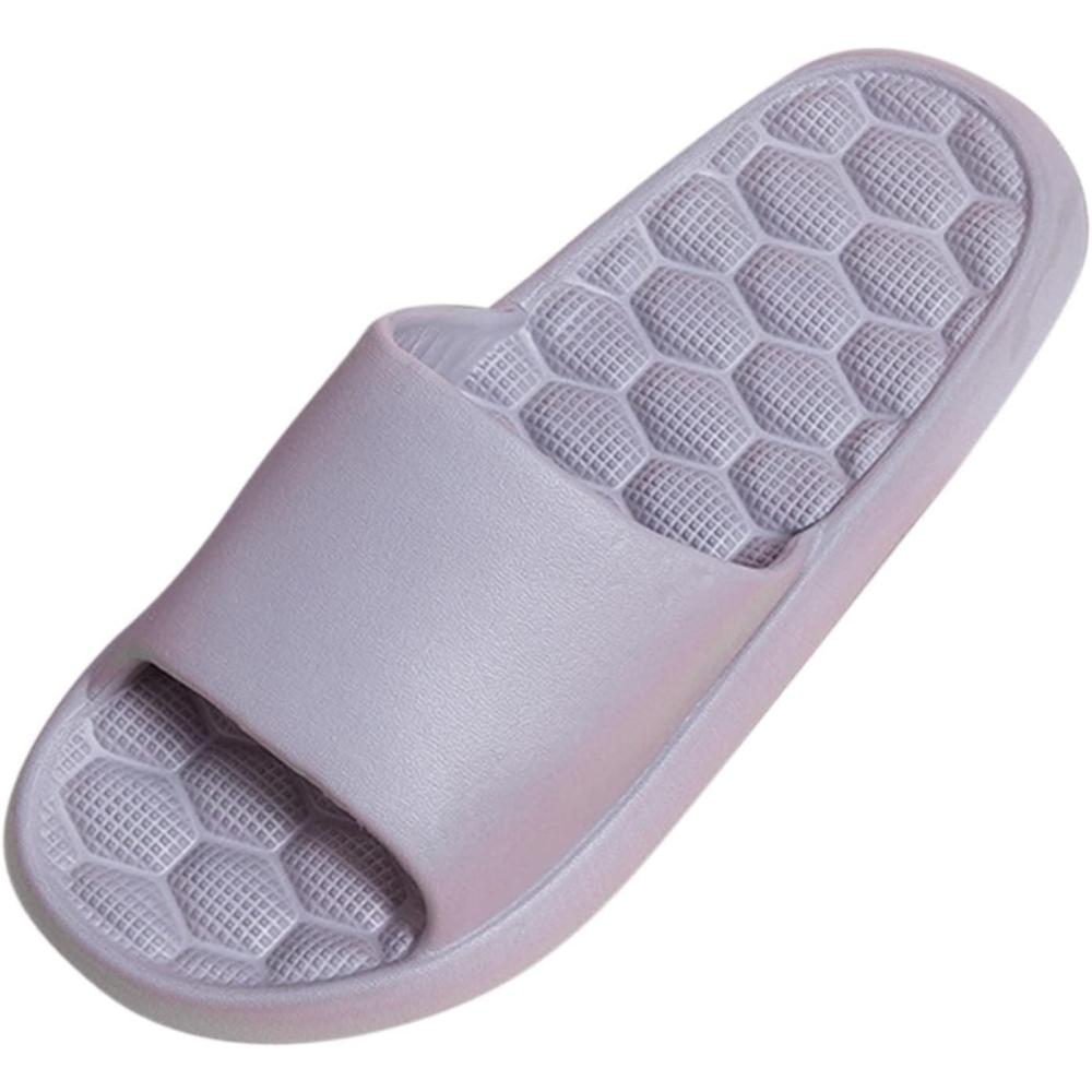 image:imageChaussons Antidrapant Homme Femme Pantoufle Couples Confortable Claquette De Bain Sandal Soft Foam Sole Chaussures De Piscine Maison Accueil Slide Pour Intrieur Et ExtrieurGris