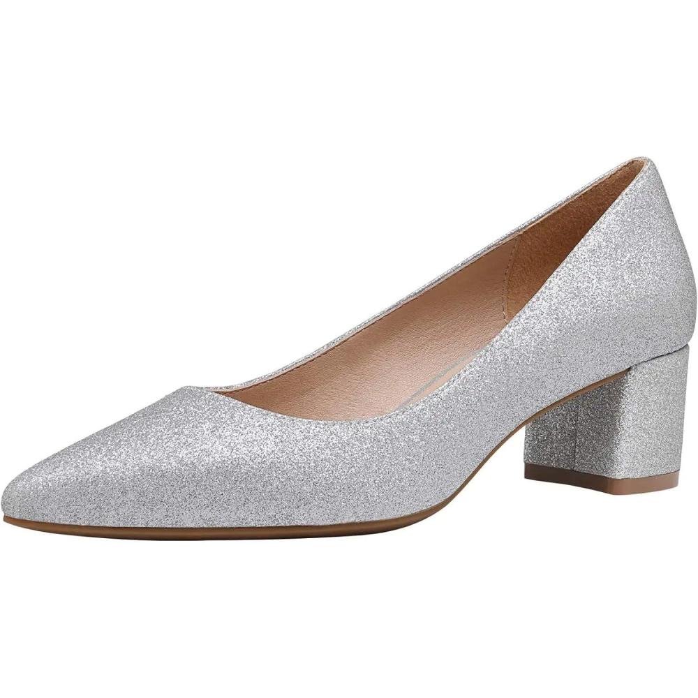 image:imageDREAM PAIRS Escarpins Femme lgantes Chaussure Talons Confortable Escarpin Classique DPU212Argent Paillettes
