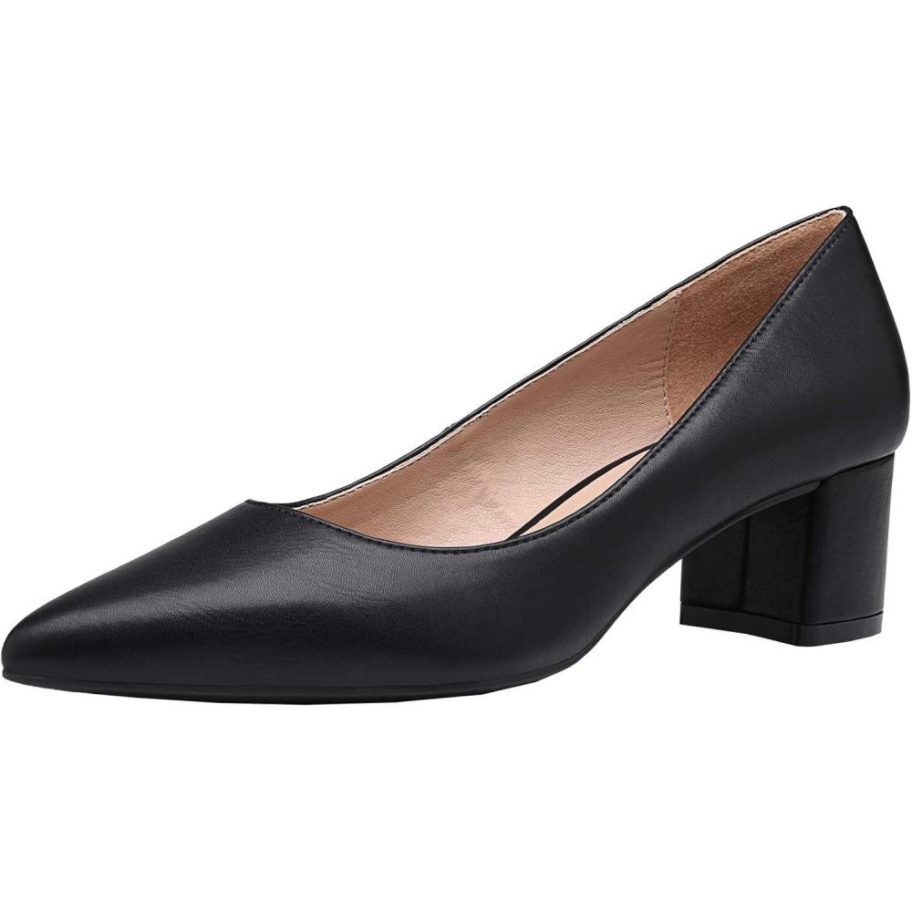 image:imageDREAM PAIRS Escarpins Femme lgantes Chaussure  Talons Confortable Escarpin Classique DPU212Noir Pu