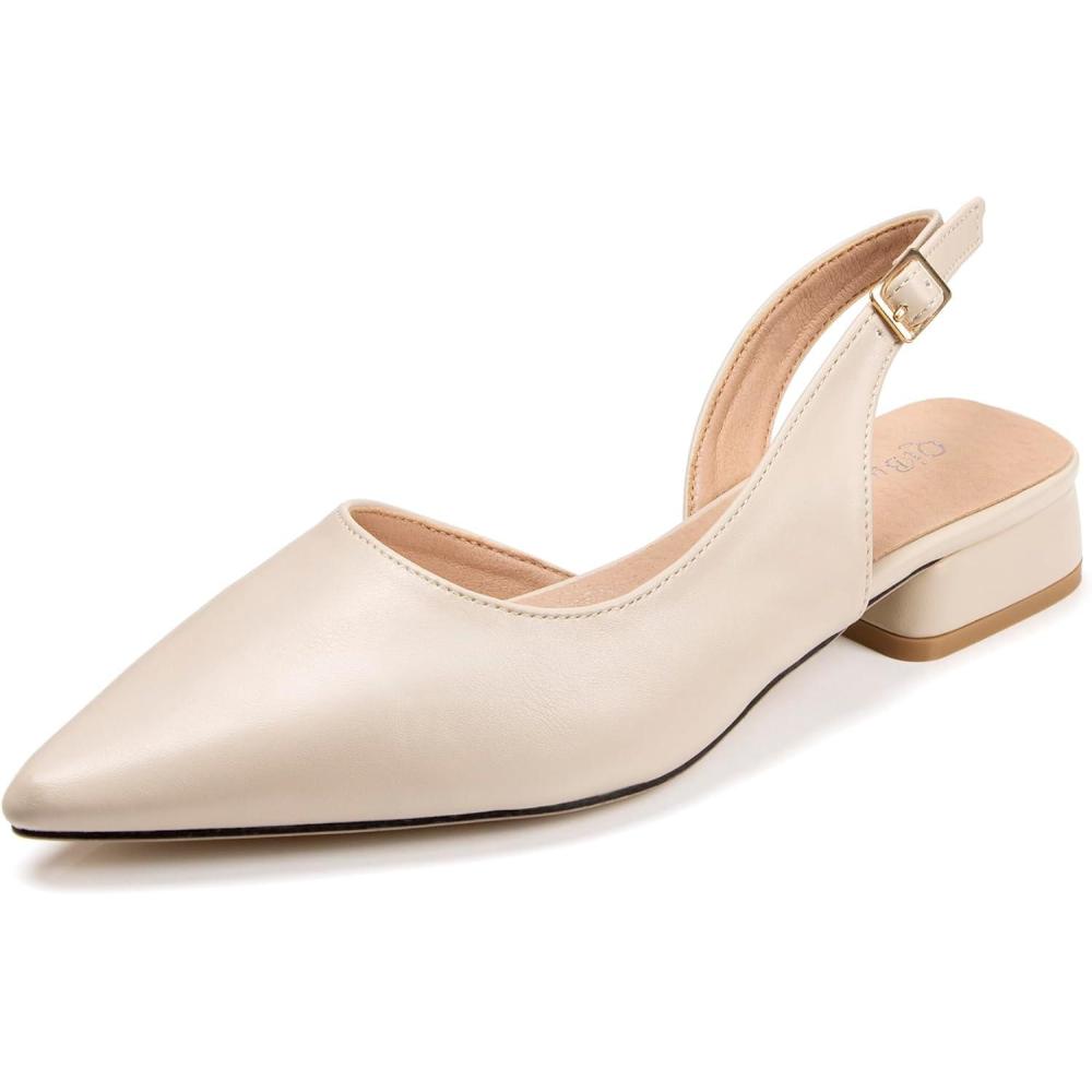image:imageEscarpins Talons pais et pais de 25 cm pour Femmes Bout Pointu ferm Bride la Cheville Chaussures de soire de Mariage pour Femmes Chaussures Bride arrireBeige