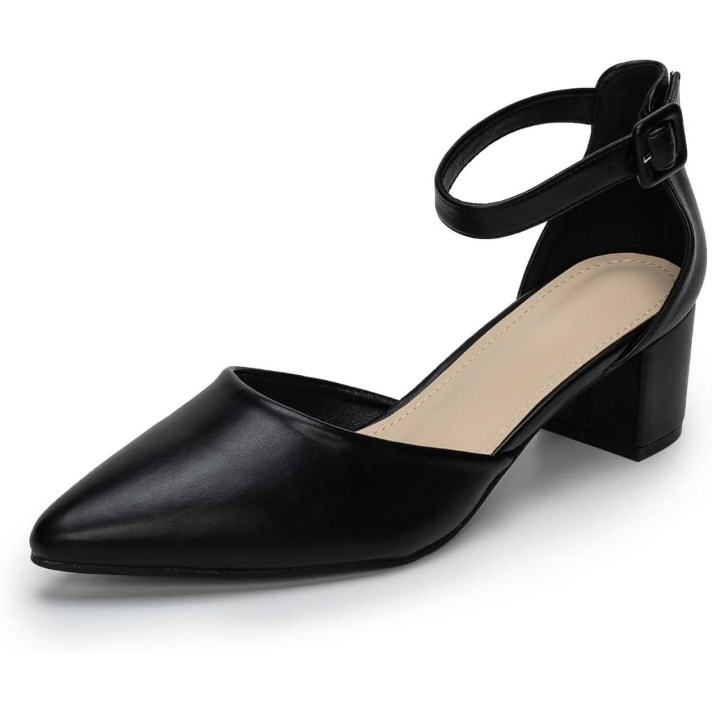 image:imageEscarpins lanires confortables pour femme avec talonNoir