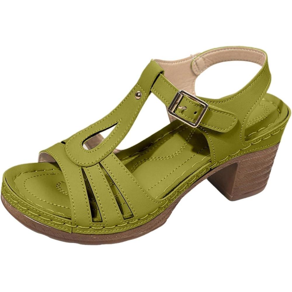 image:imageFemmes Escarpins Talons Sandale Fisherman Femme Talons Hauts pais Bout Pointu Femmes Peep Toe Bride Cheville Escarpins Nu Pied Femme Sandale Orthopdique dt Escarpin Stiletto SatinVert