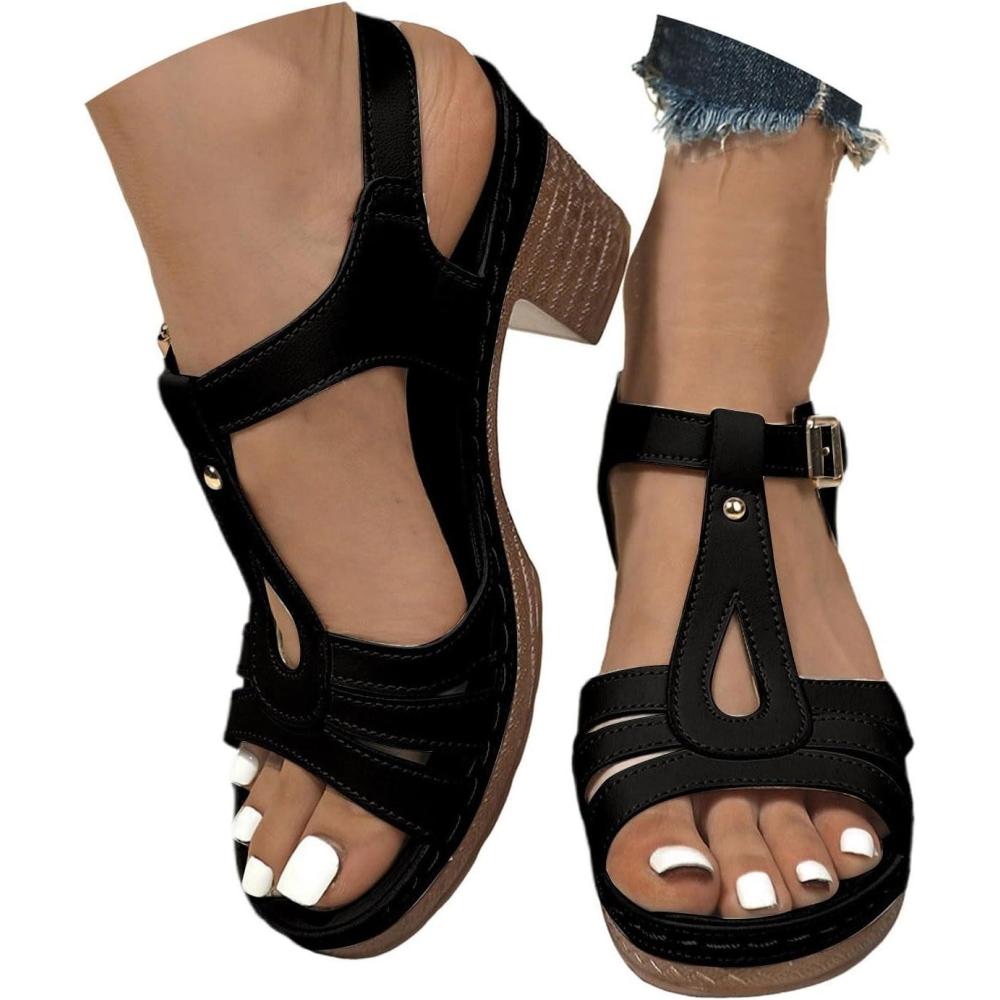 image:imageFemmes Escarpins Talons Sandale Fisherman Femme Talons Hauts pais Bout Pointu Femmes Peep Toe Bride Cheville Escarpins Nu Pied Femme Sandale Orthopdique dt Escarpin Stiletto SatinNoir