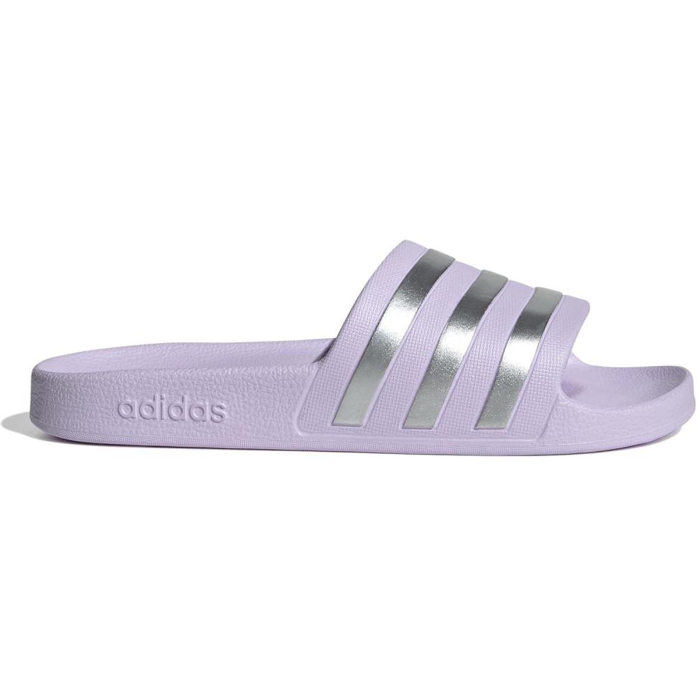 image:imageadidas Femme Adilette Aqua ClaquettesIce Lavender Matte Silver Matte Silver