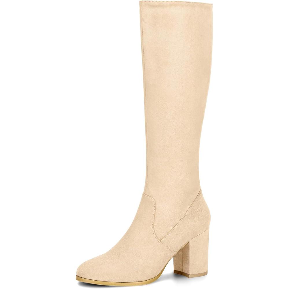 image:imageAllegra K Bottes Hauteur du Genou pour FemmesBeige