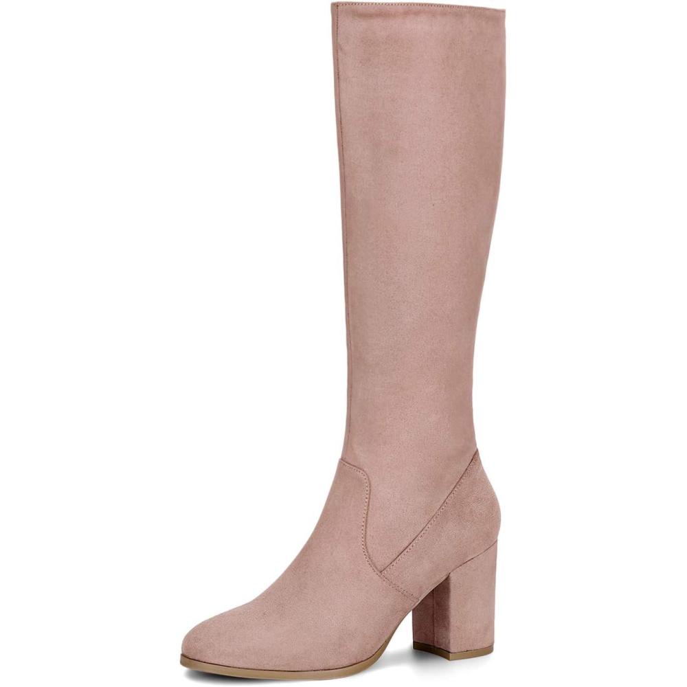 image:imageAllegra K Bottes Hauteur du Genou pour FemmesDust Rosa