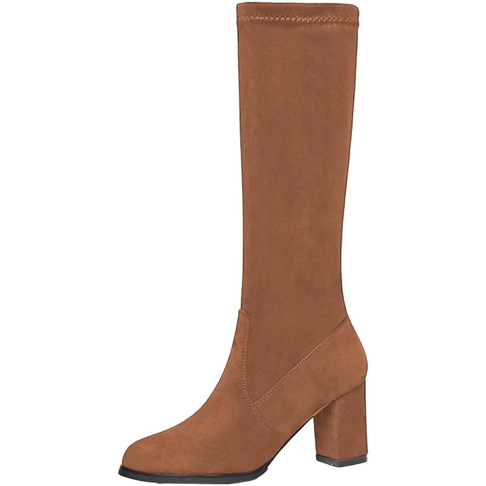 image:imageBottes en daim pour femme Bottes dquitation Bottes talons hauts Bottes hautes Bottes Stiletto Bottes hautes Bottes western Antidrapantes Bottes dhiverMarron