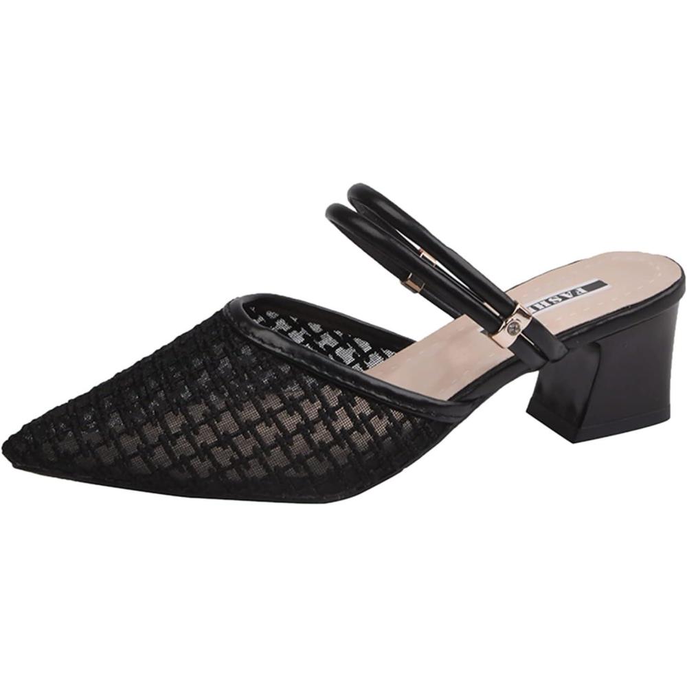 image:imageEscarpin Talon Sexy Dames t mode bout ferm vid respirant carr pais talon ensemble pied lextrieur pour des sandales Bottes Cuir CowboyLe Noir