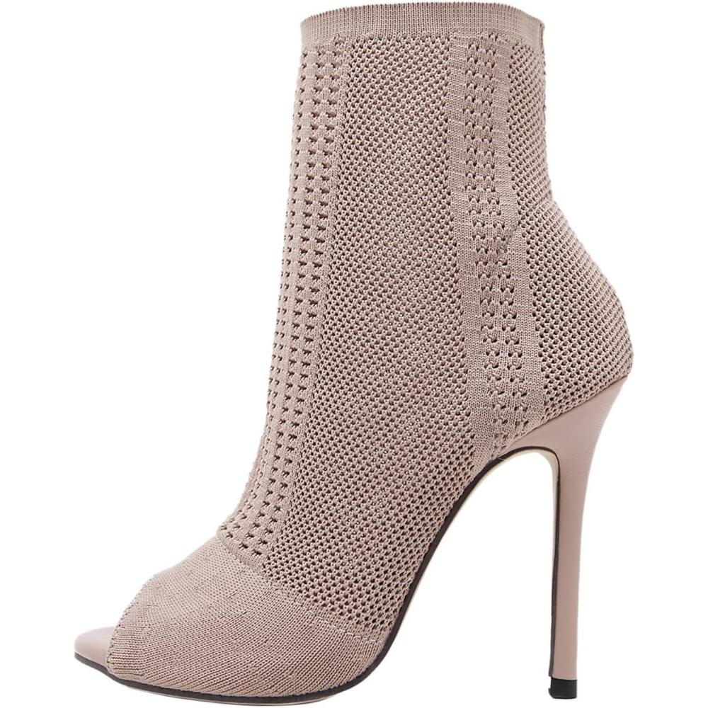 image:imageEscarpins pour femme Talon en forme de nud Pour robe de fte de mariage Sandales sexy talon paisBeige