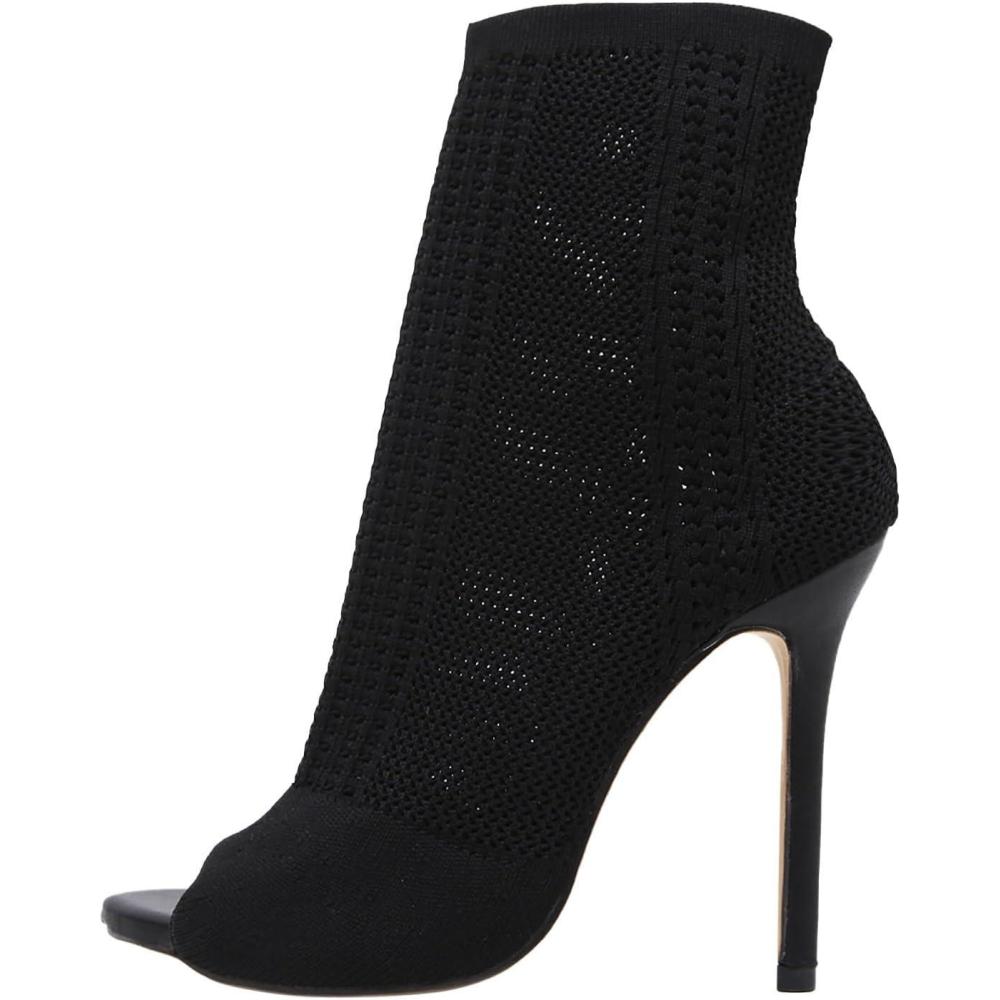 image:imageEscarpins pour femme Talon en forme de nud Pour robe de fte de mariage Sandales sexy talon paisNoir