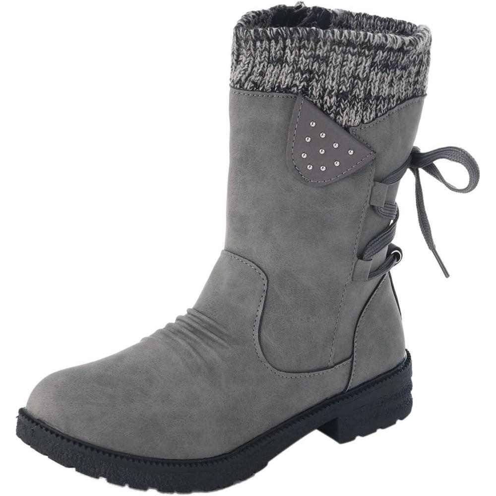 image:imageGenerisch Chaussures dcontractes rtro mimollet pointues pour femmeGris