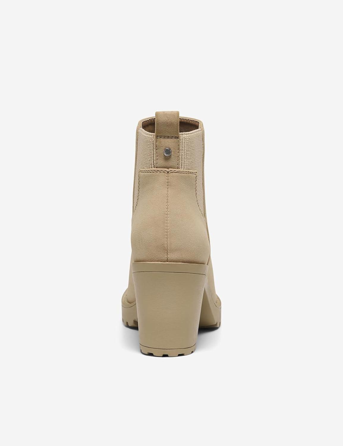 image:imageONLY Women Chelsea Boots with Heel Ankle Shoes Bootie Boots Without Closure ONLBARBARABeige