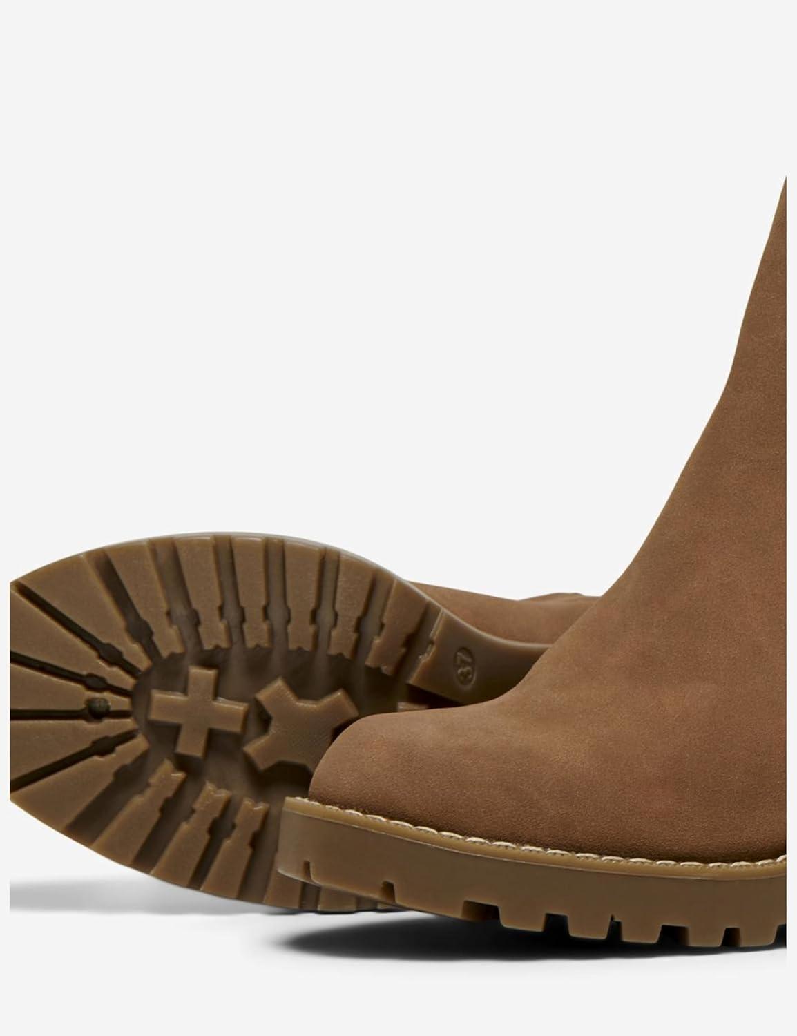 image:imageONLY Women Chelsea Boots with Heel Ankle Shoes Bootie Boots Without Closure ONLBARBARACognac