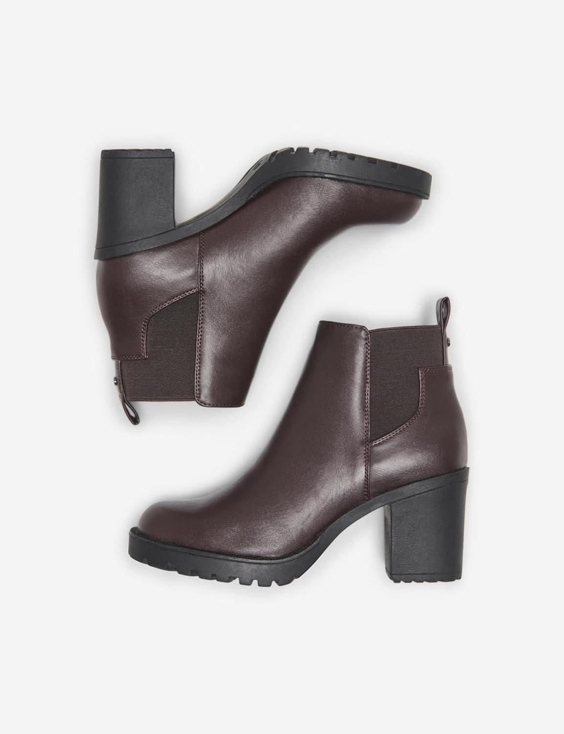 image:imageONLY Women Chelsea Boots with Heel Ankle Shoes Bootie Boots Without Closure ONLBARBARAMarron Pierre