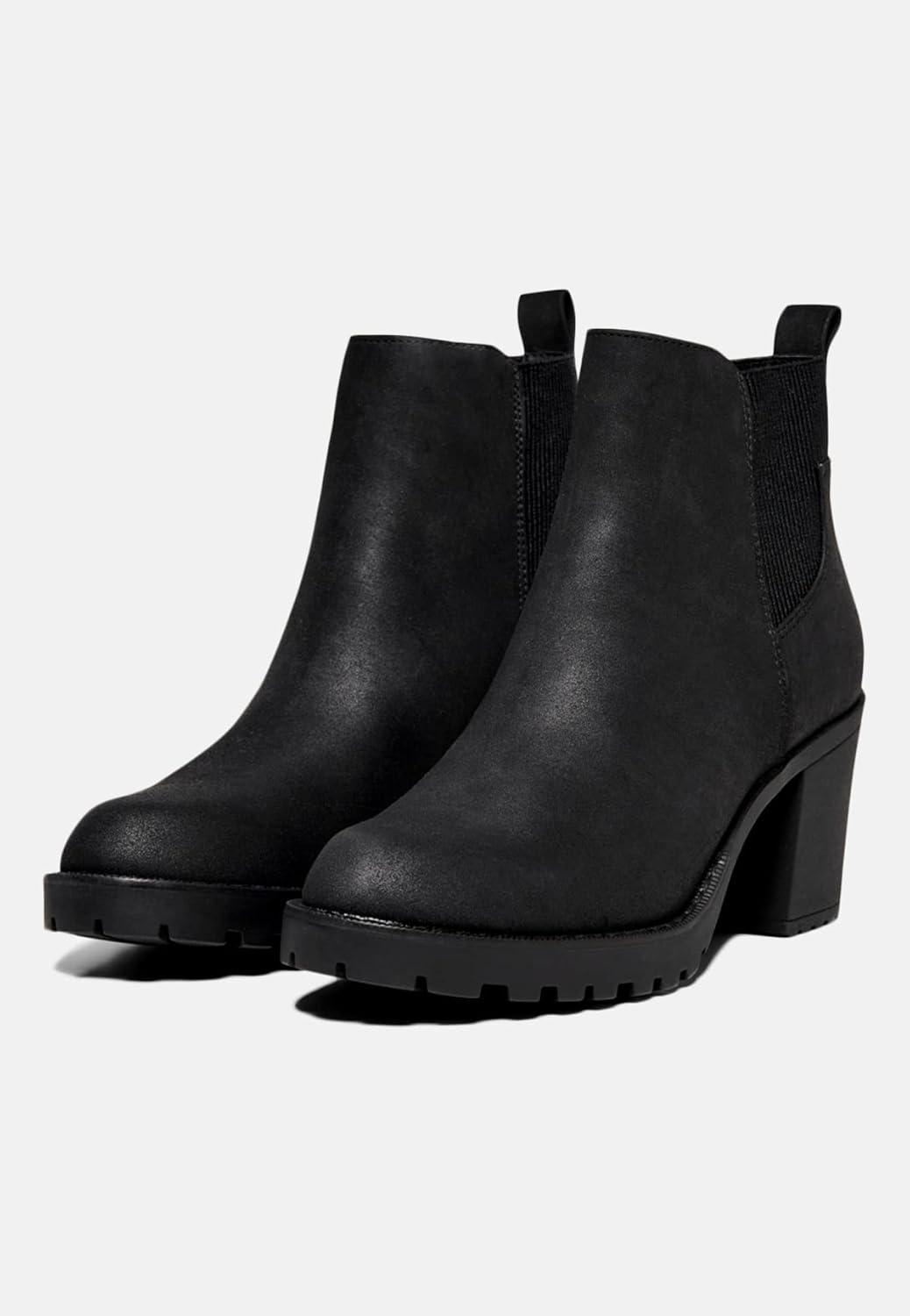 image:imageONLY Women Chelsea Boots with Heel Ankle Shoes Bootie Boots Without Closure ONLBARBARANoir