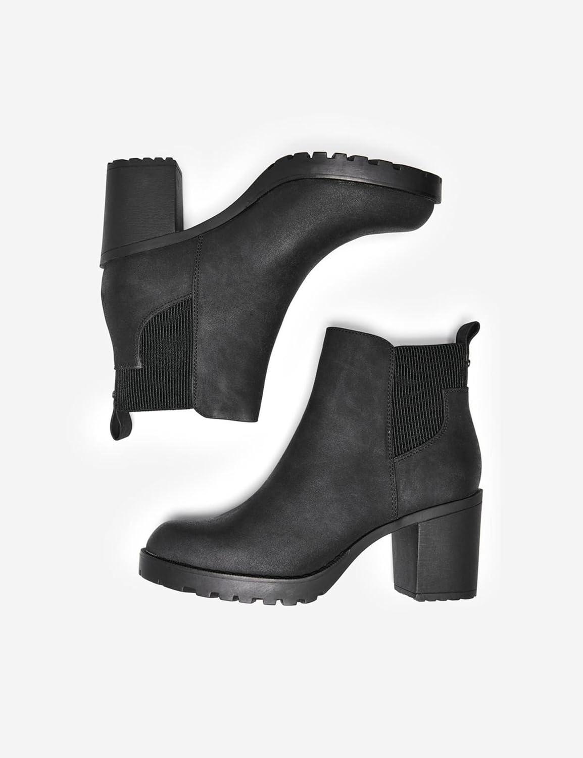 image:imageONLY Women Chelsea Boots with Heel Ankle Shoes Bootie Boots Without Closure ONLBARBARANoir