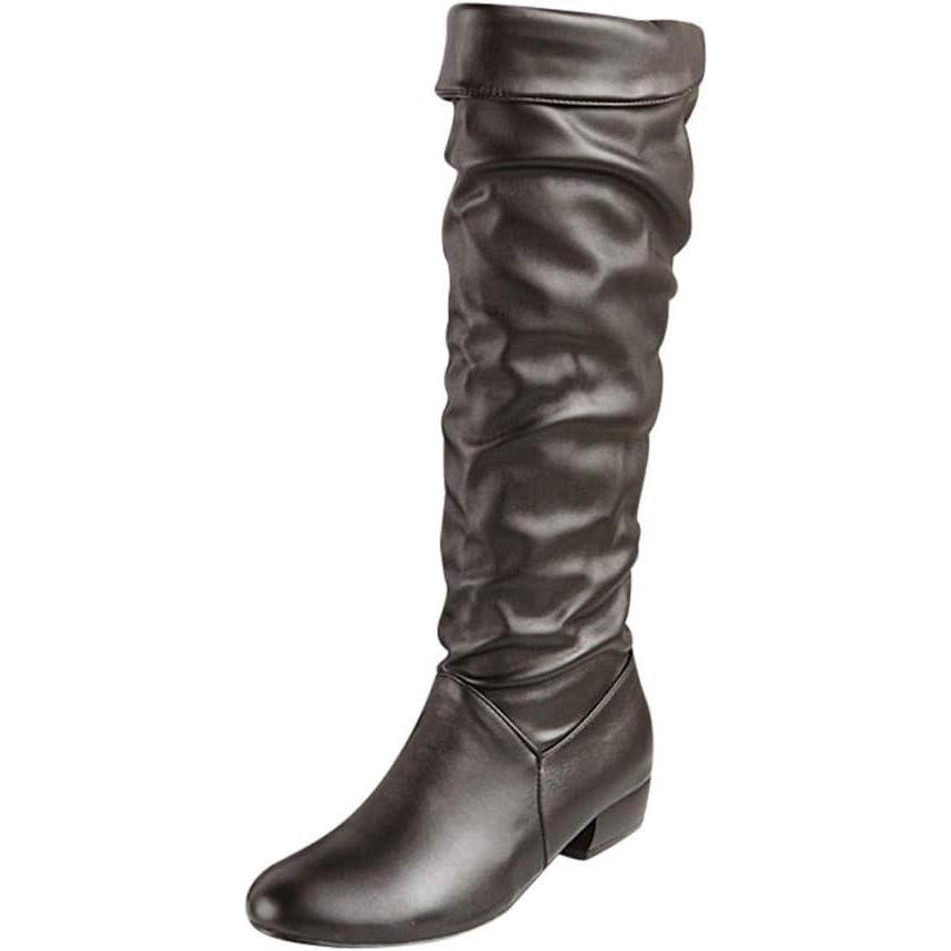 image:imageBottines pour femme Bottes tubulaires talons hauts Bottes dhiver pour femmeNoir