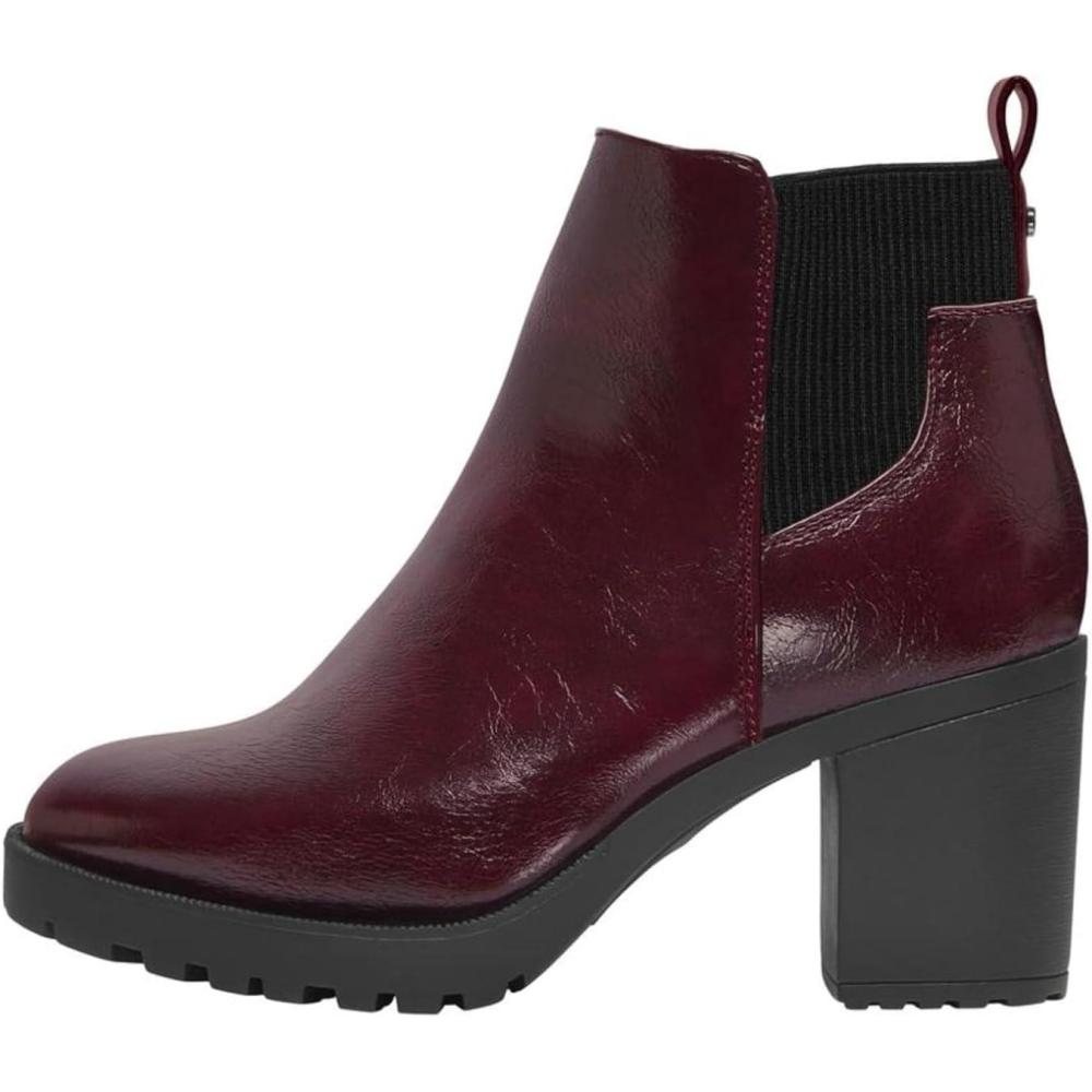 image:imageONLY Women Chelsea Boots with Heel Ankle Shoes Bootie Boots Without Closure ONLBARBARABordeaux