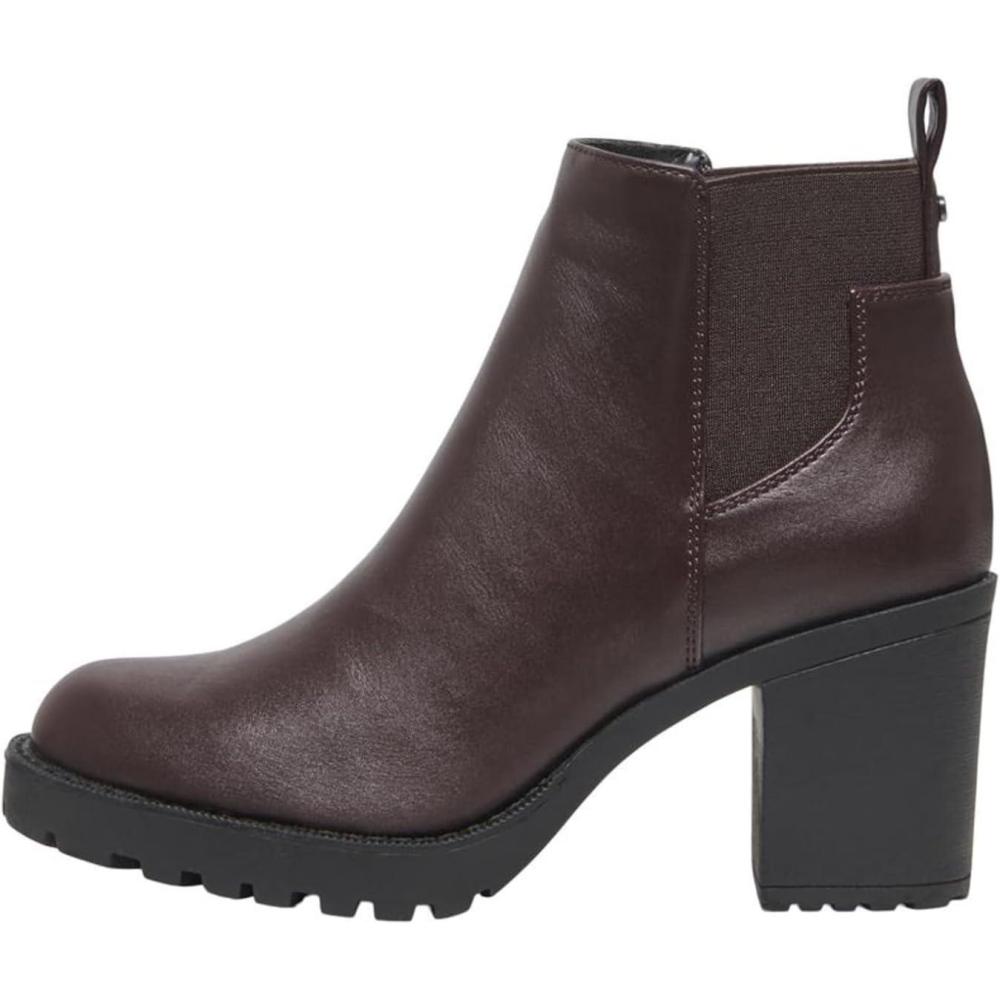 image:imageONLY Women Chelsea Boots with Heel Ankle Shoes Bootie Boots Without Closure ONLBARBARAMarron Pierre