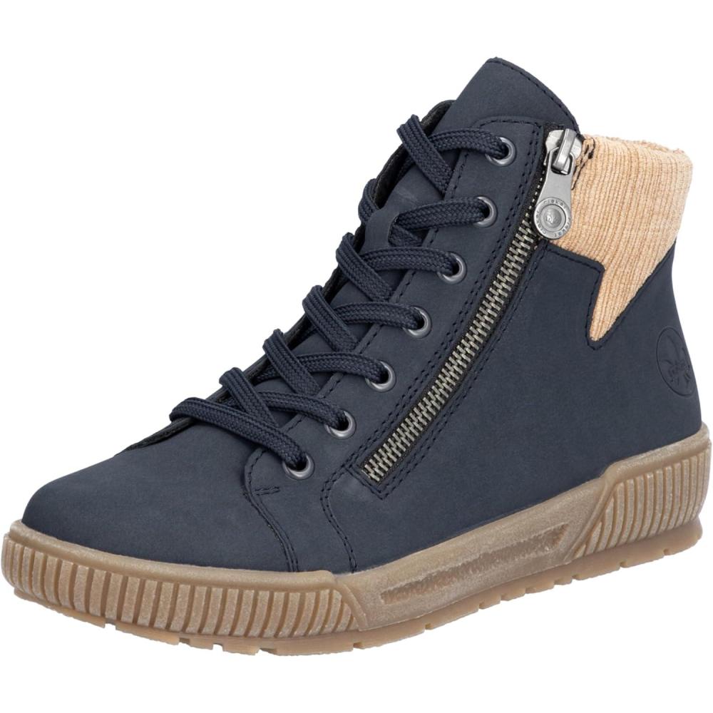 image:imageRieker N0709 Bottes lacetsFemmeBleu