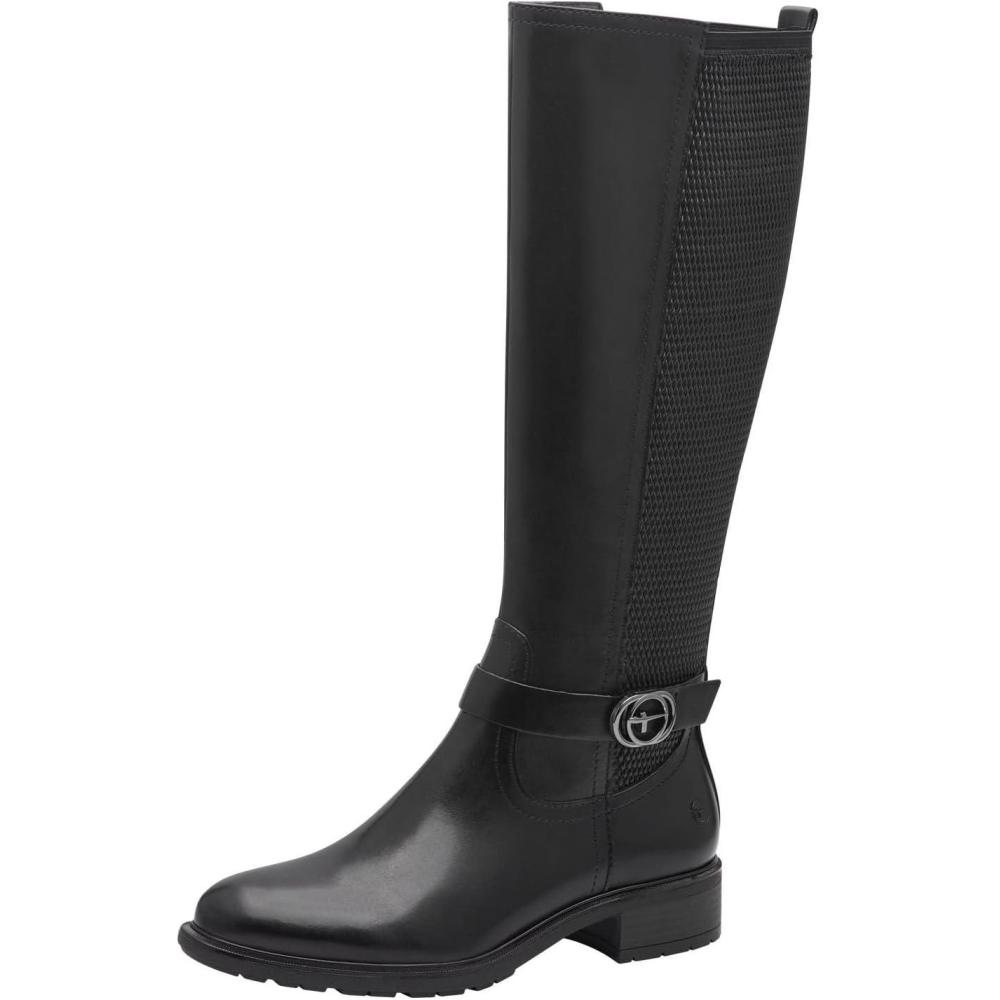 image:imageTamaris Bottes Hautes en Cuir FemmeNoir
