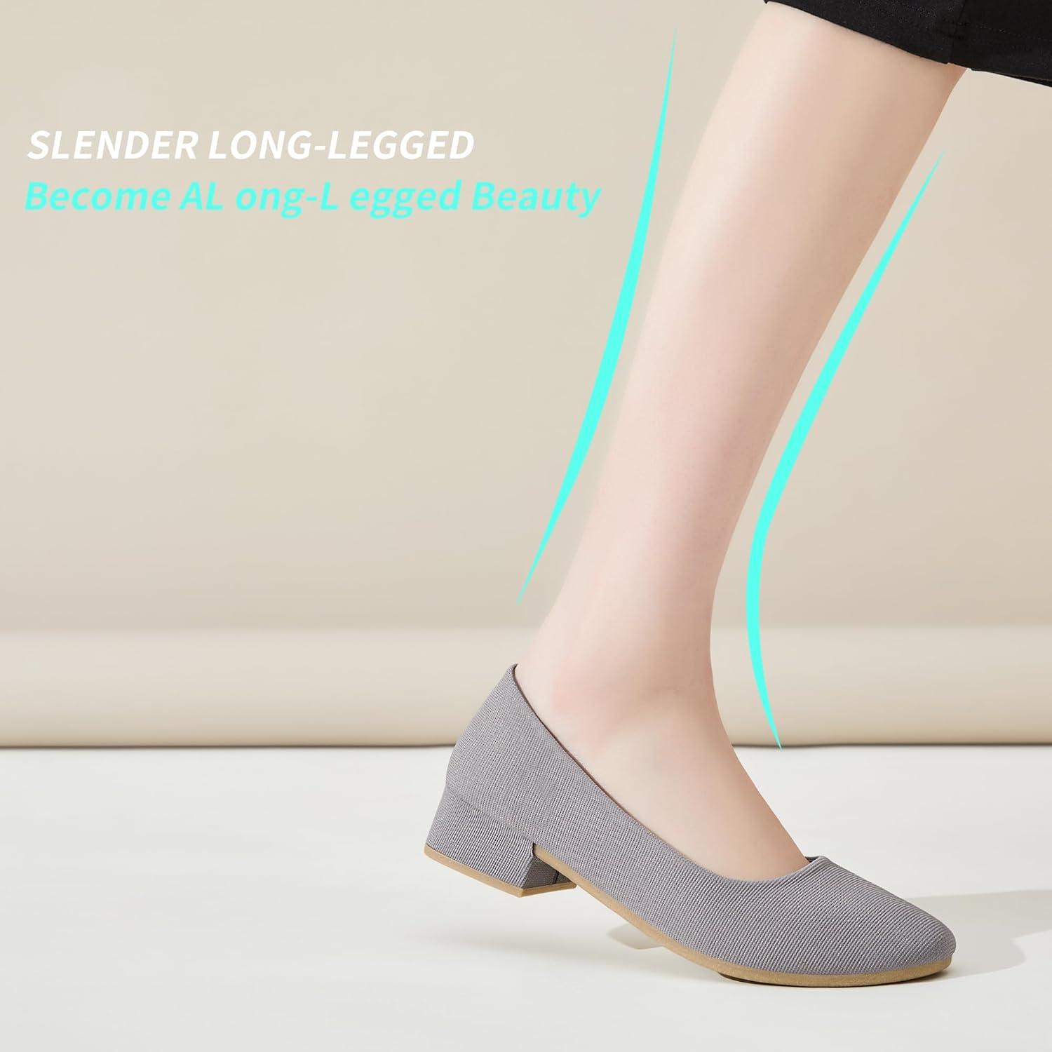 image:imageALTOCIS Escarpins talons pais pour femme lgants Bout rond Plateforme basse Chaussures de bureauGris