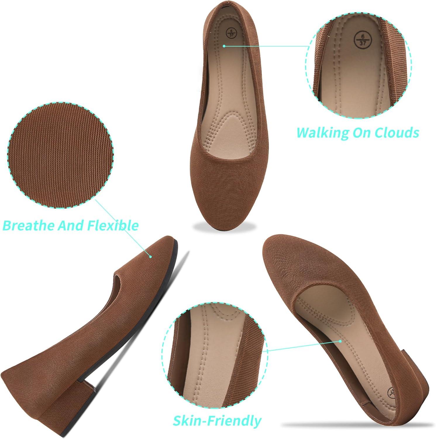 image:imageALTOCIS Escarpins talons pais pour femme lgants Bout rond Plateforme basse Chaussures de bureauMarron