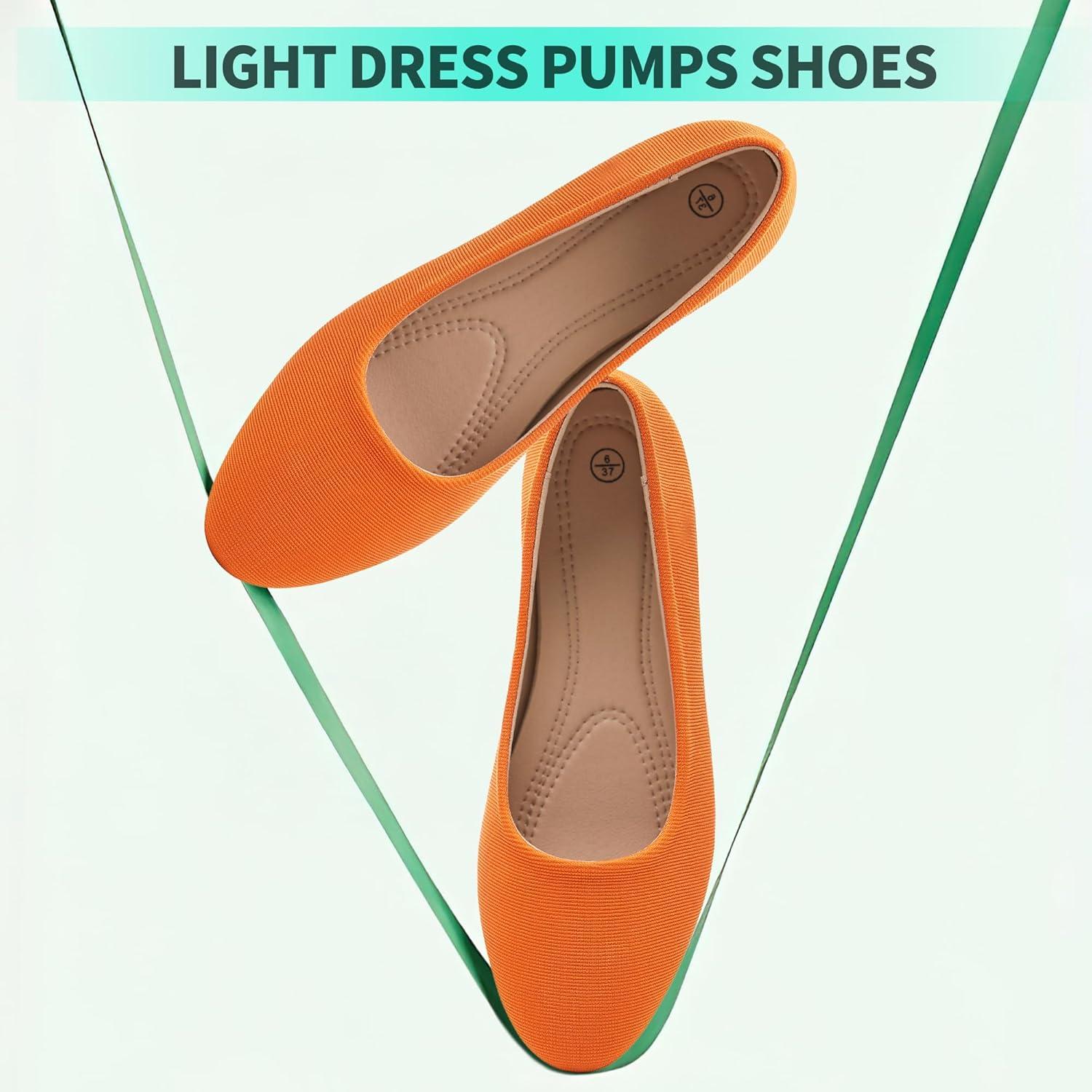 image:imageALTOCIS Escarpins talons pais pour femme lgants Bout rond Plateforme basse Chaussures de bureauOrange