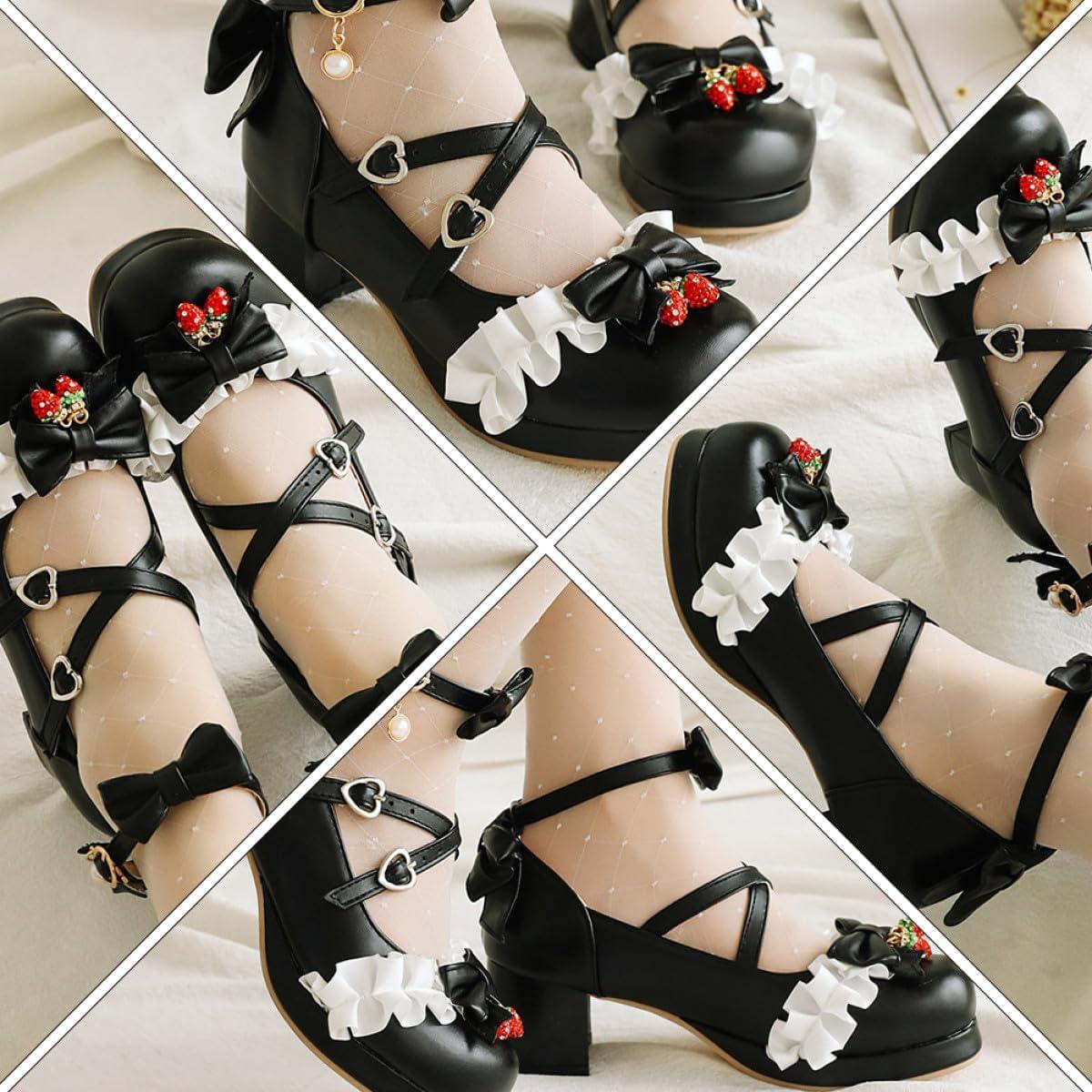 image:imageChaussures Femme lgantes avec Nud Dcoratif Talon pais Confortable pour Quatre Saisons Escarpins Mode Ville Style Simple et Raffin