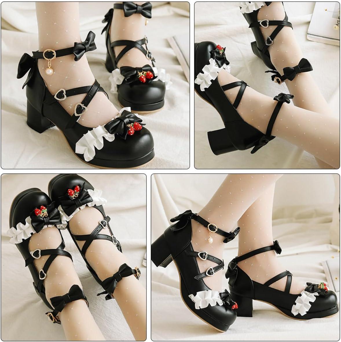 image:imageChaussures Femme lgantes avec Nud Dcoratif Talon pais Confortable pour Quatre Saisons Escarpins Mode Ville Style Simple et Raffin