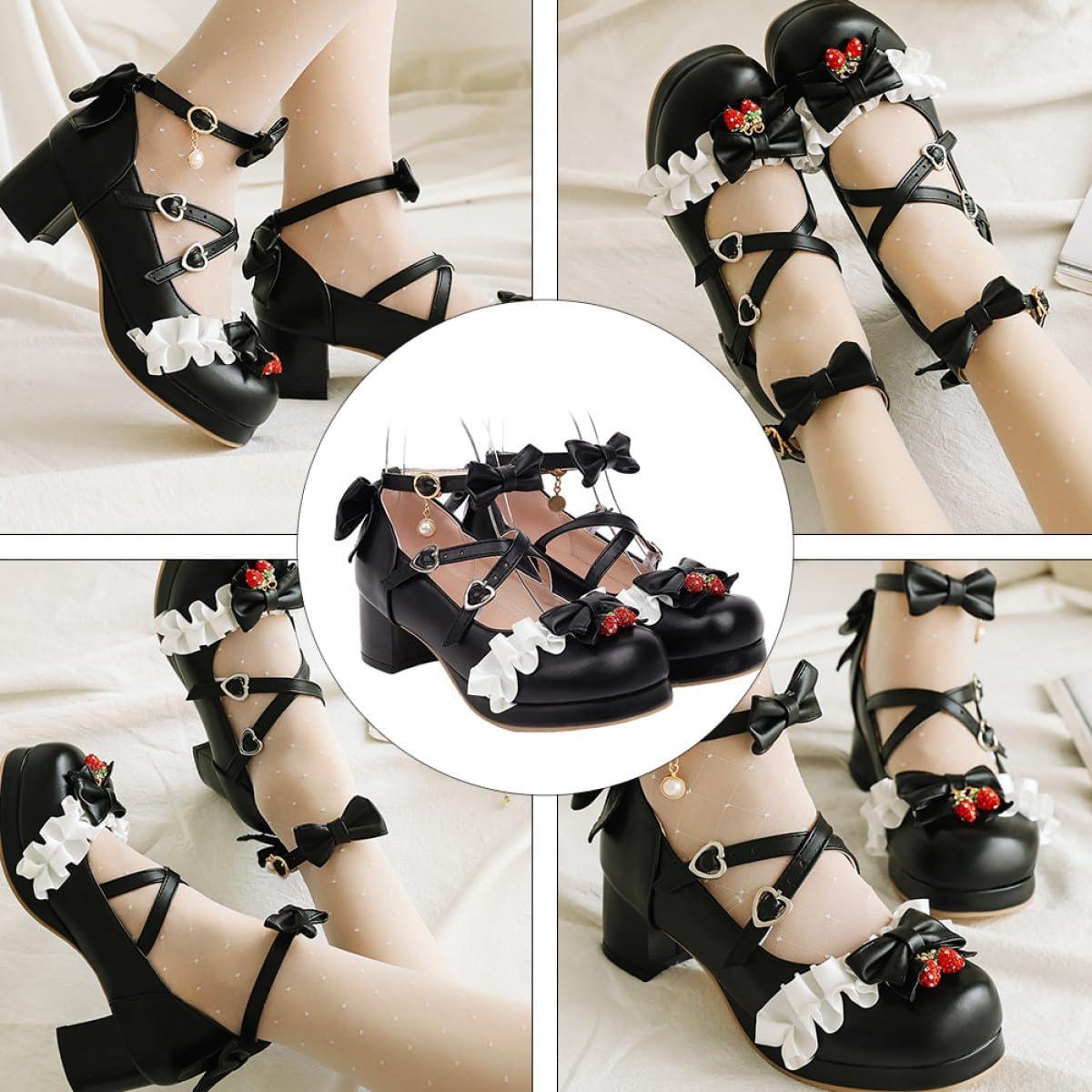 image:imageChaussures Femme lgantes avec Nud Dcoratif Talon pais Confortable pour Quatre Saisons Escarpins Mode Ville Style Simple et Raffin